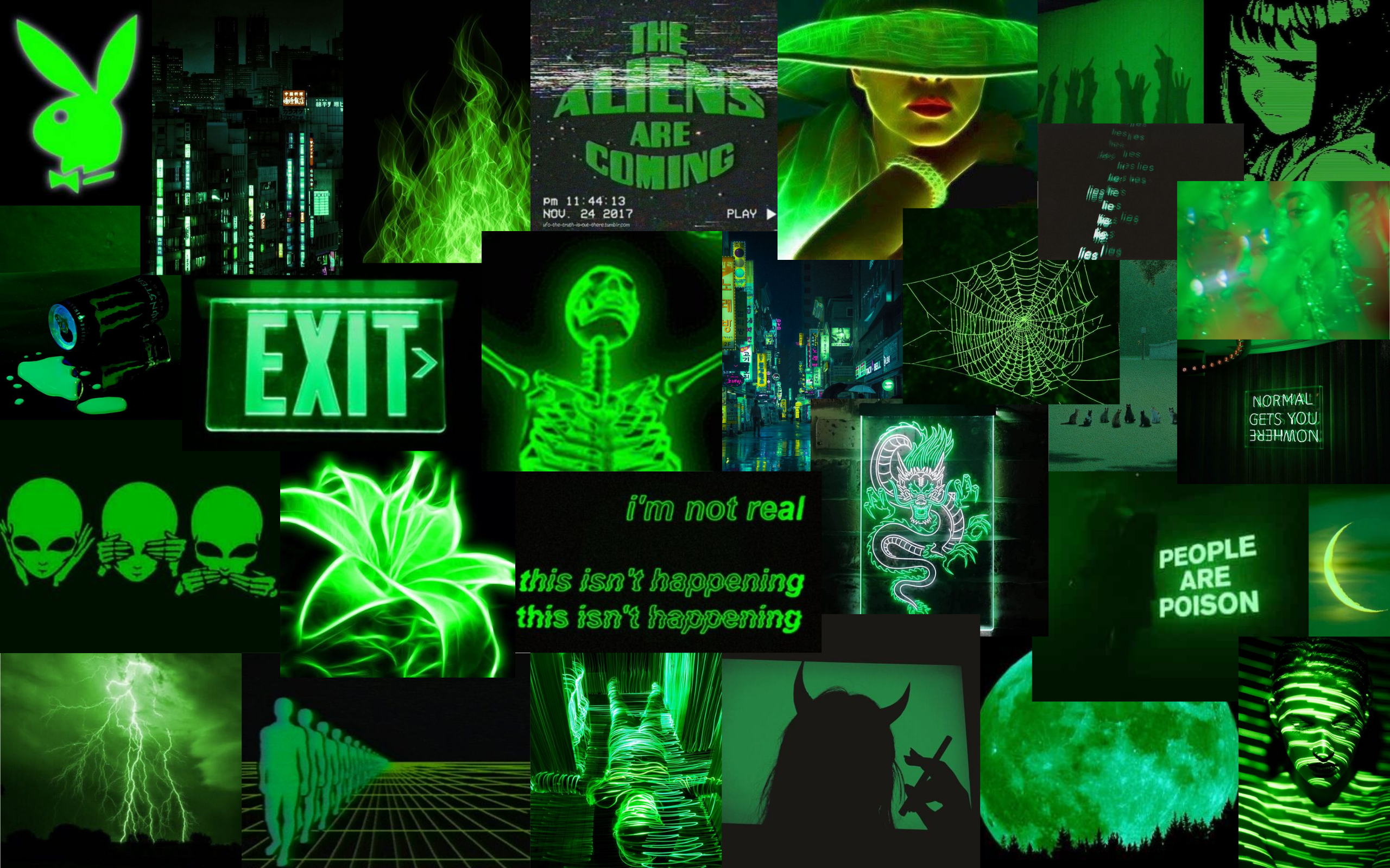 Levende neongrøn baggrund Wallpapers