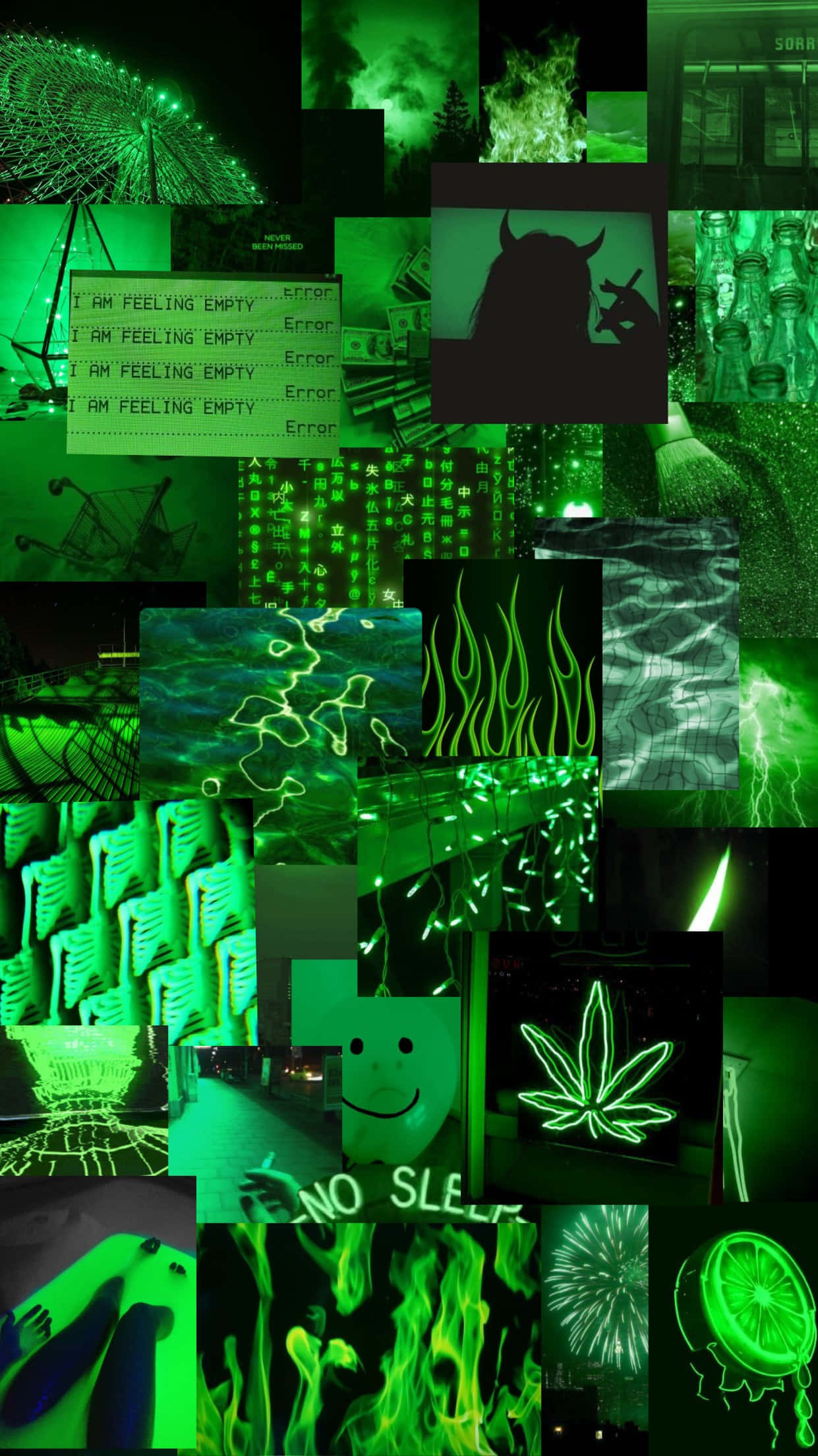 Levende neongrøn æstetisk baggrund Wallpapers
