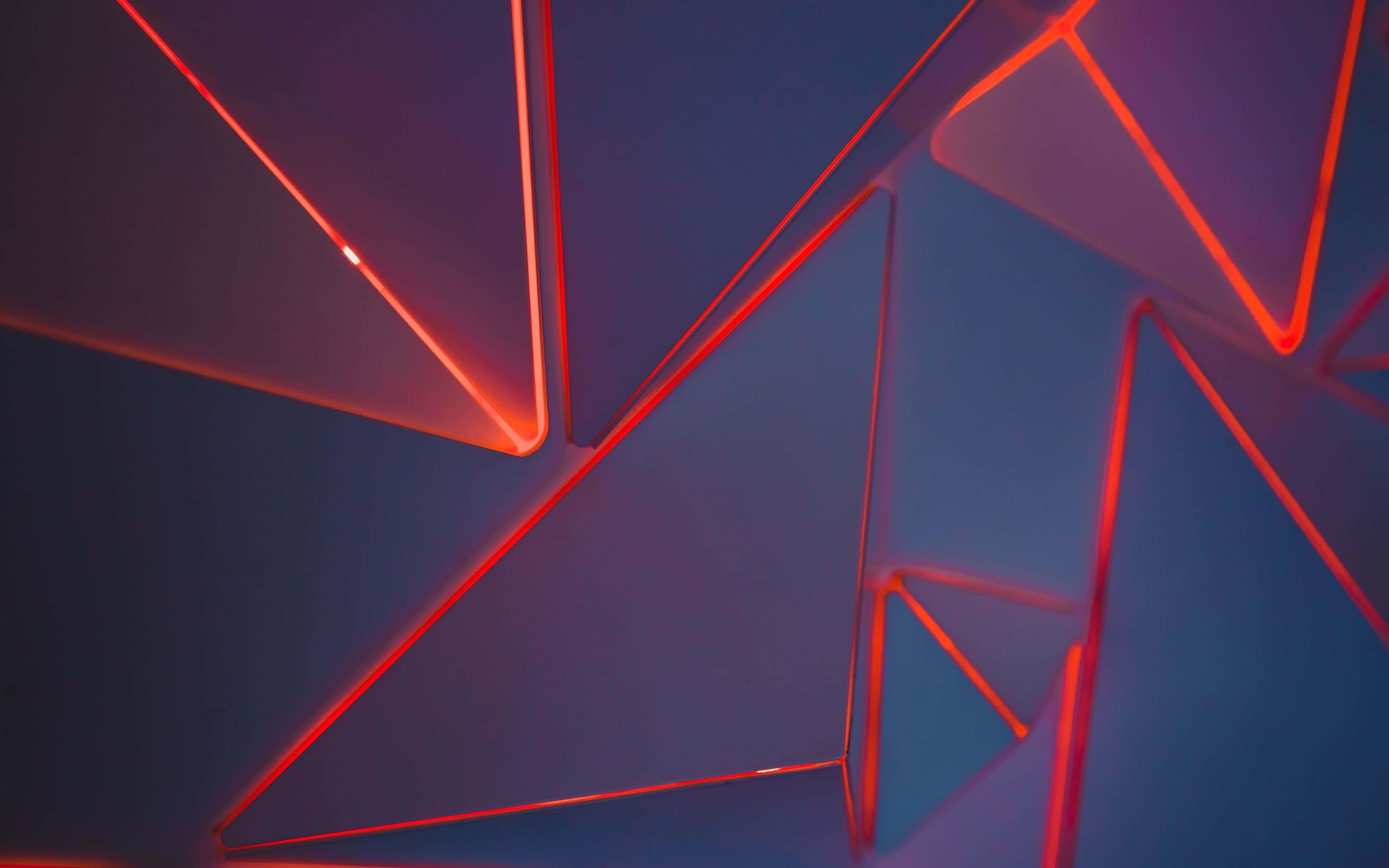 Levende neonlys rød baggrund Wallpapers