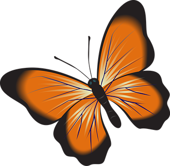 Levende orange sommerfugl i vektorformat Wallpapers