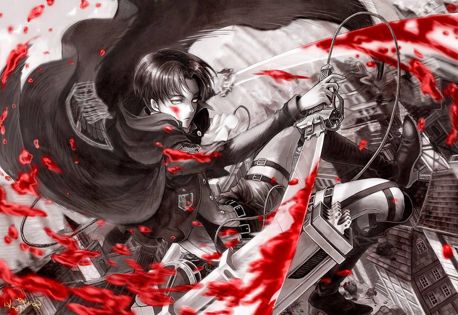 Levi Ackerman: Titanernes skræk Wallpapers