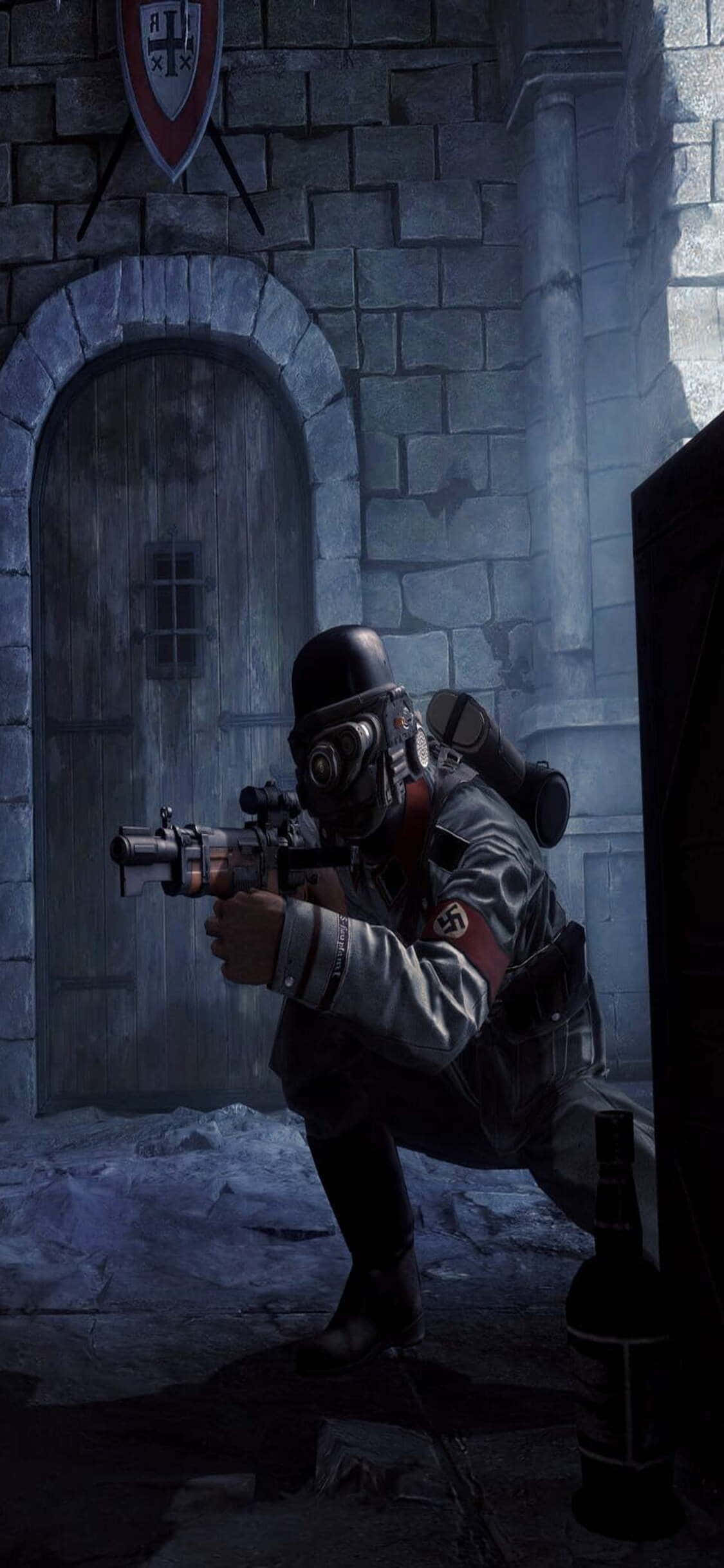 Løft Dit Spilniveau med Wolfenstein II på en iPhone Xs Wallpapers