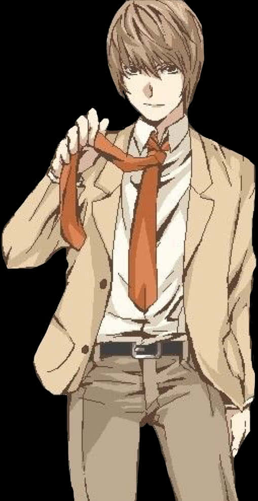 Light Yagami med slips anime illustration Wallpapers