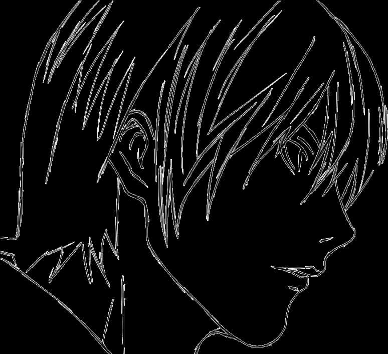 Light Yagami profilskitse Wallpapers