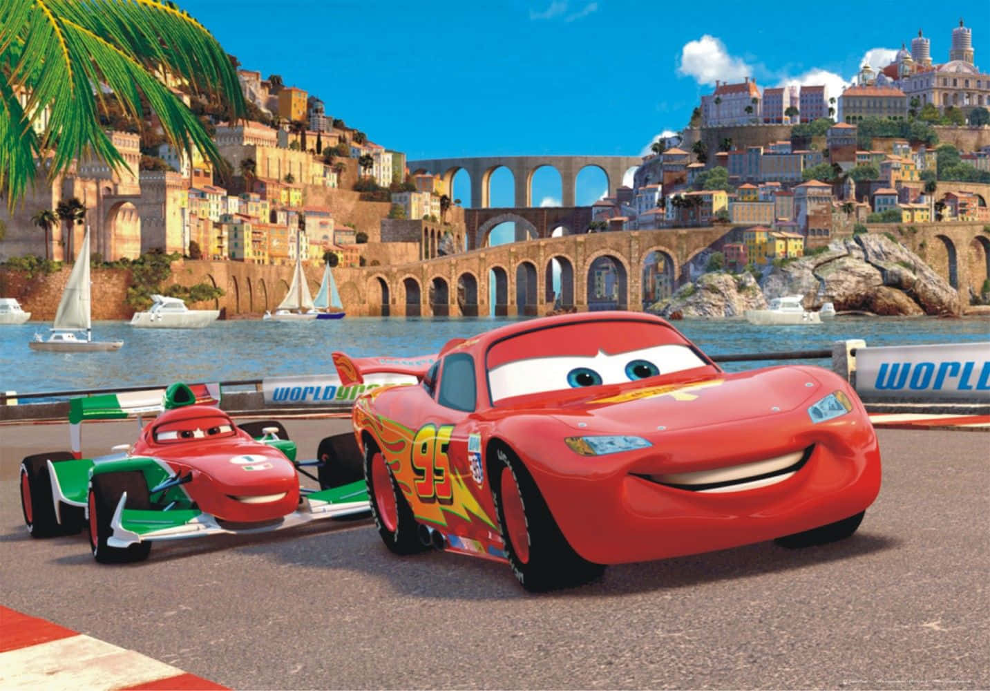 Lightning McQueen og Mater er klar til at erobre verden med Team Lightning Wallpapers