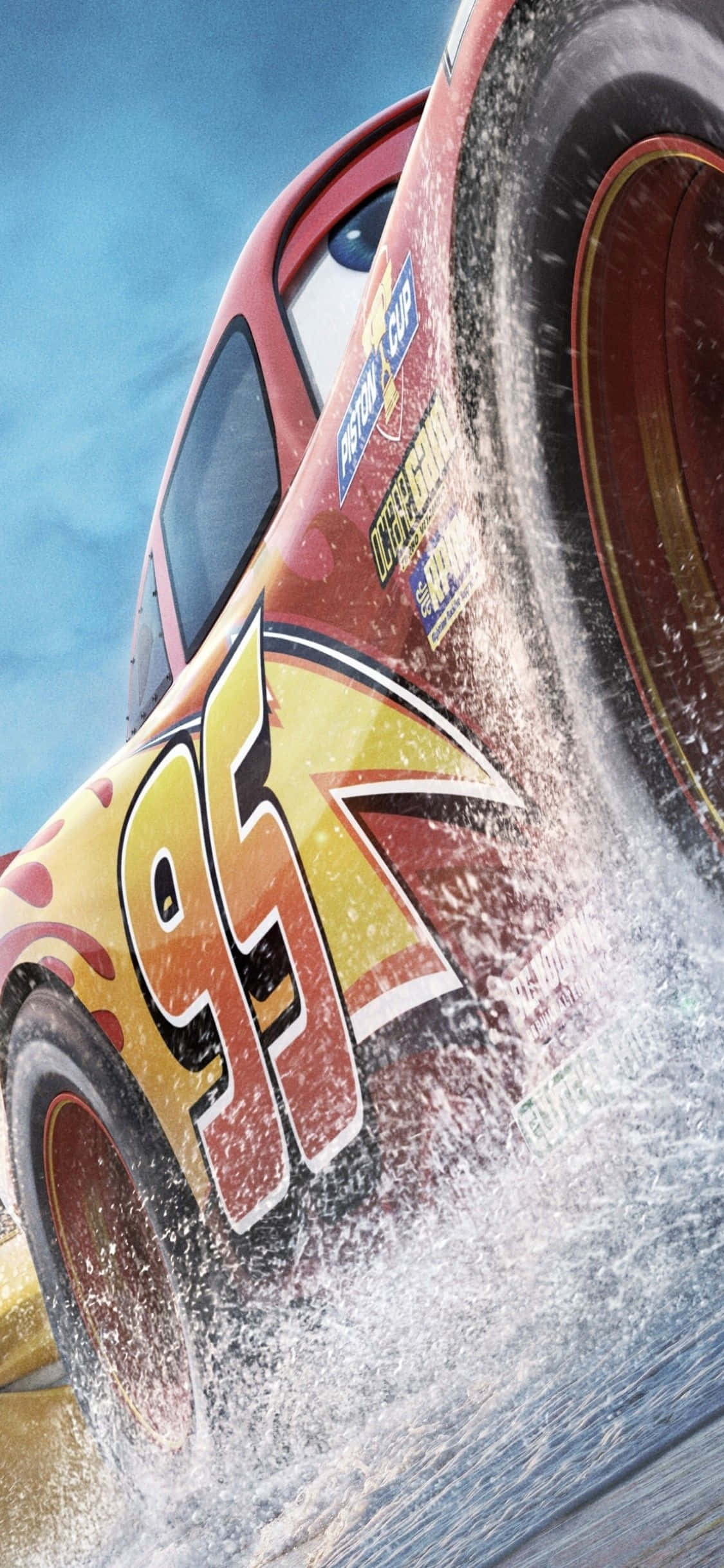 Lightning McQueen Stock Car iPhone X Baggrund til Biler Wallpapers