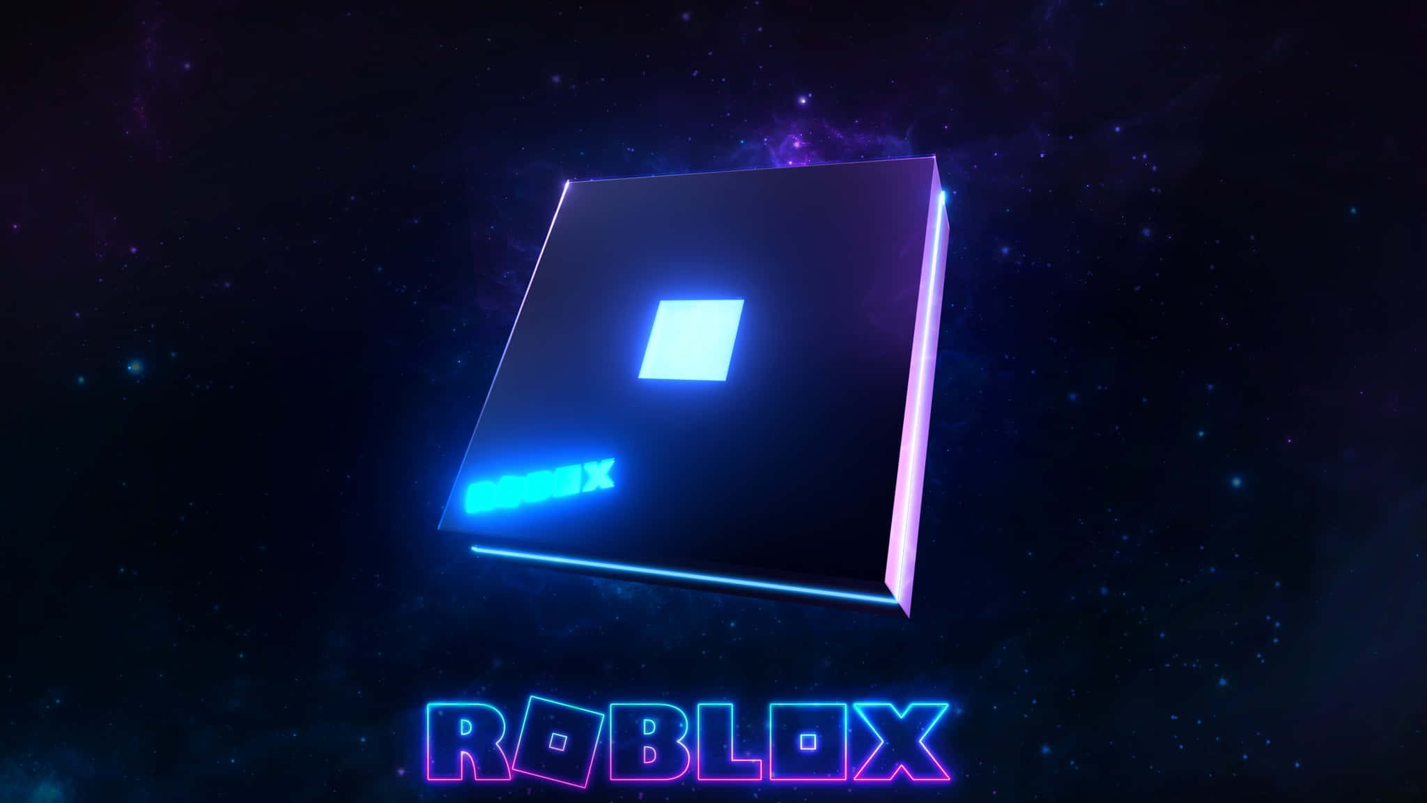 Lilla blå Roblox-logo Wallpapers