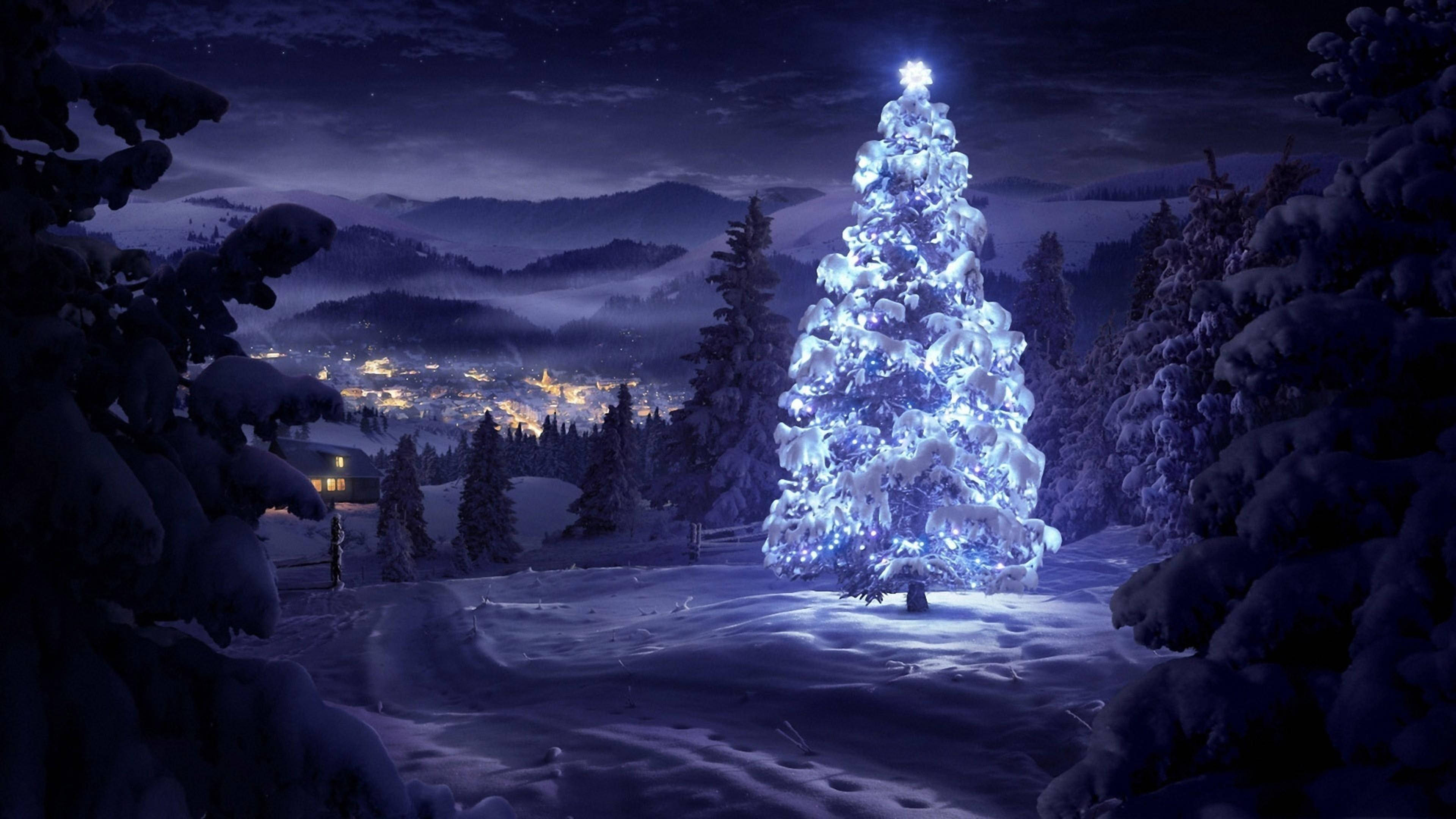 Lilla cool julemotiv til skrivebordet Wallpapers