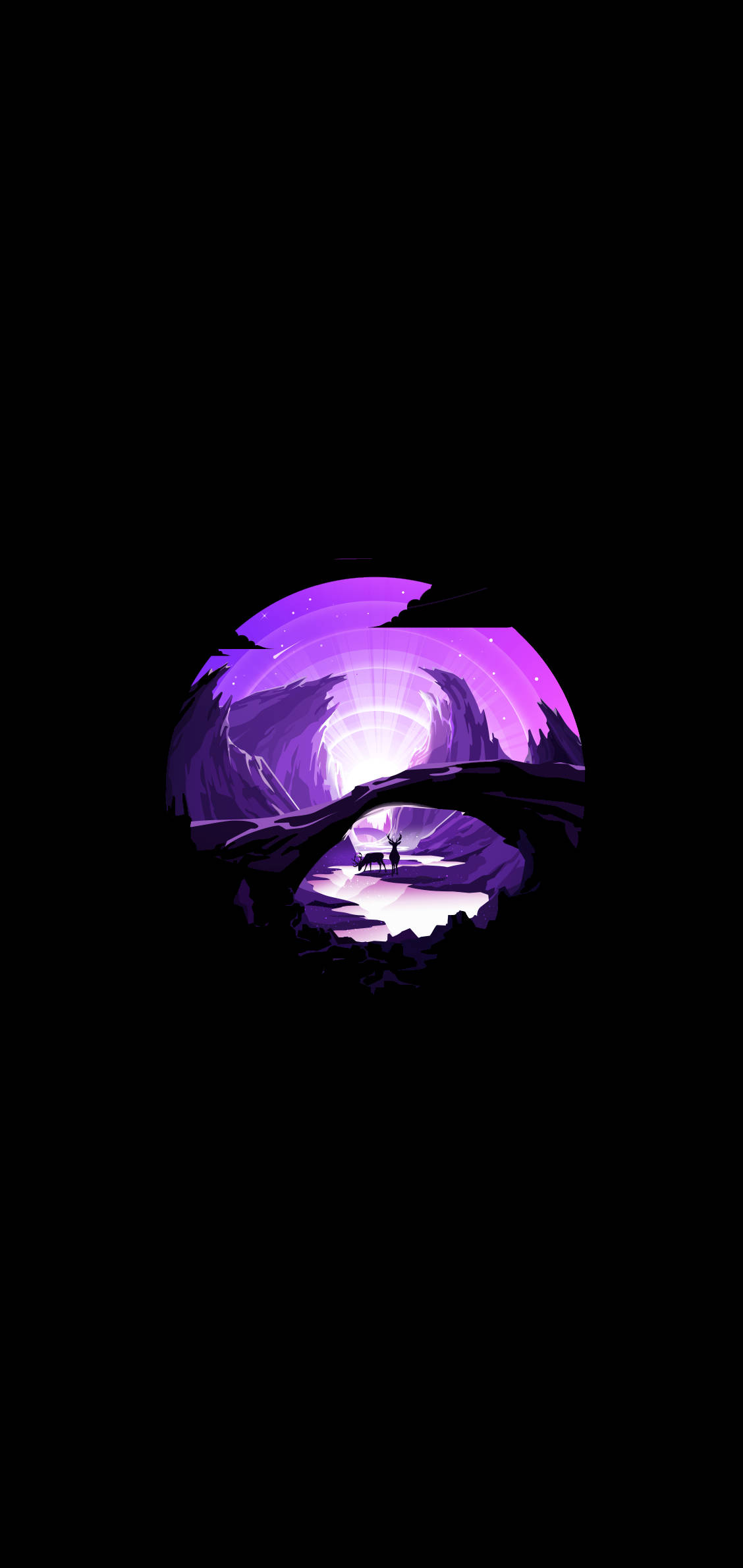 Lilla Dal Minimal Mørk iPhone Wallpapers