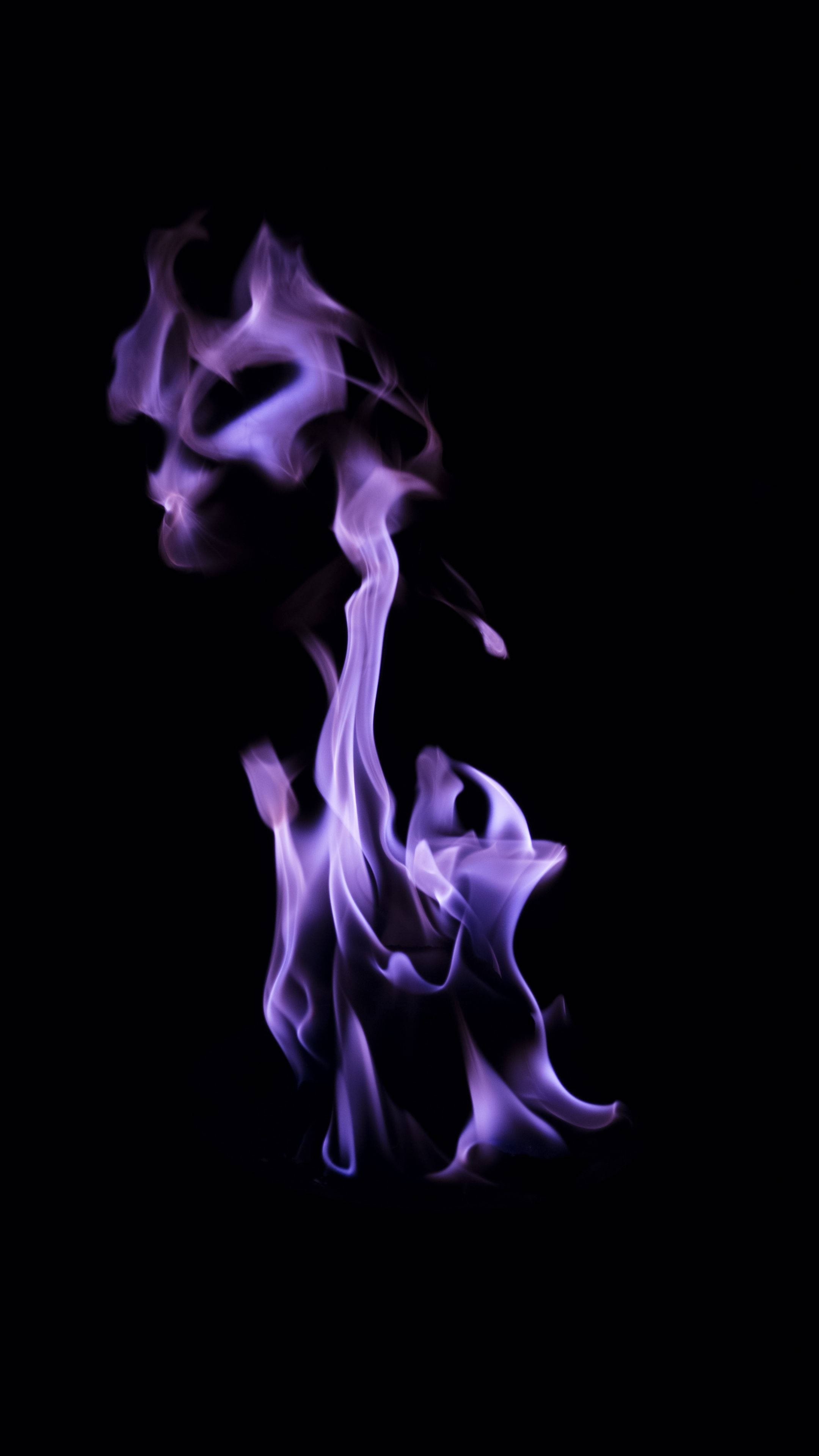 Lilla flamme 4K Ultra HD mørk telefon Wallpapers