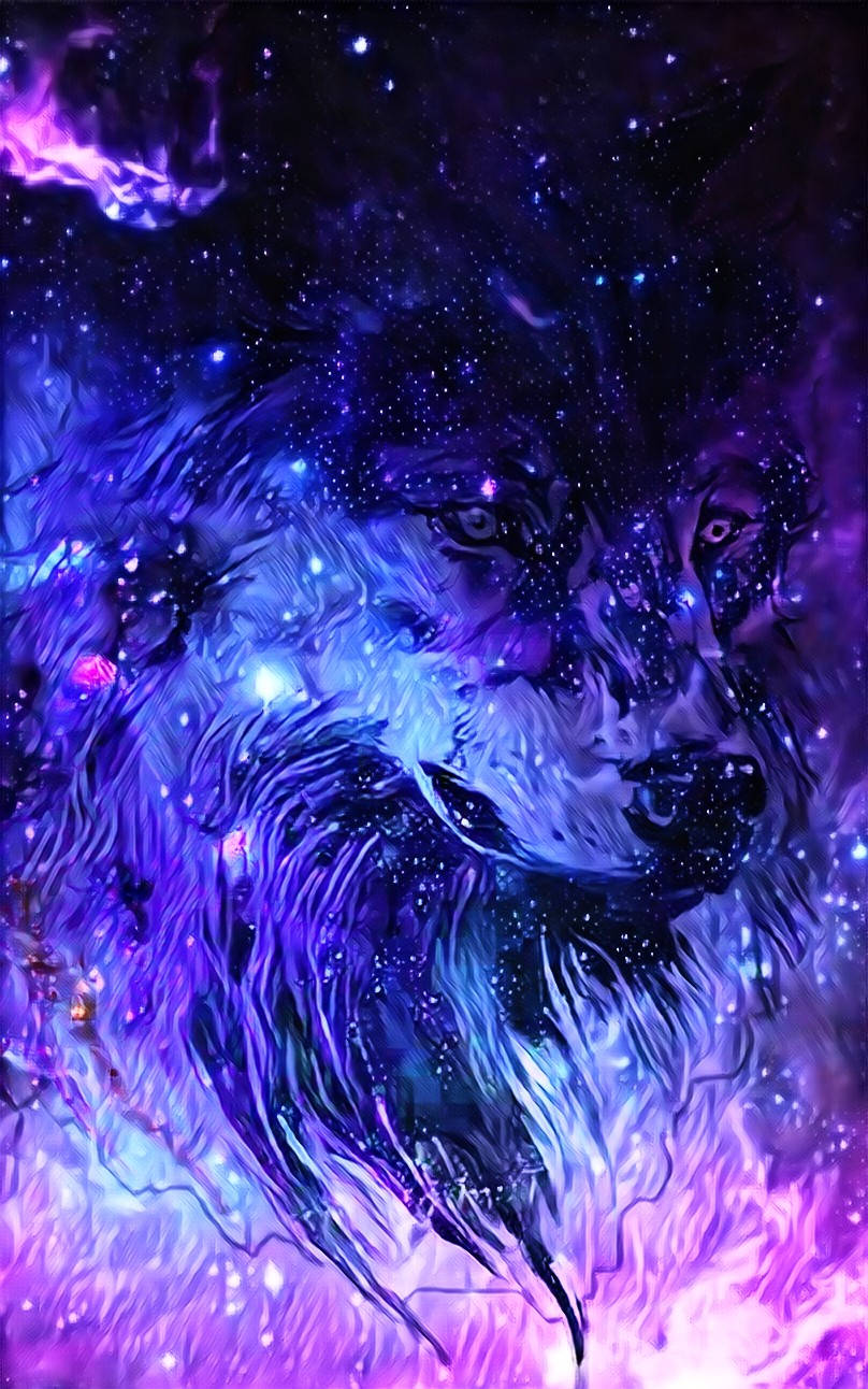 Lilla galakseulv digitalt maleri Wallpapers