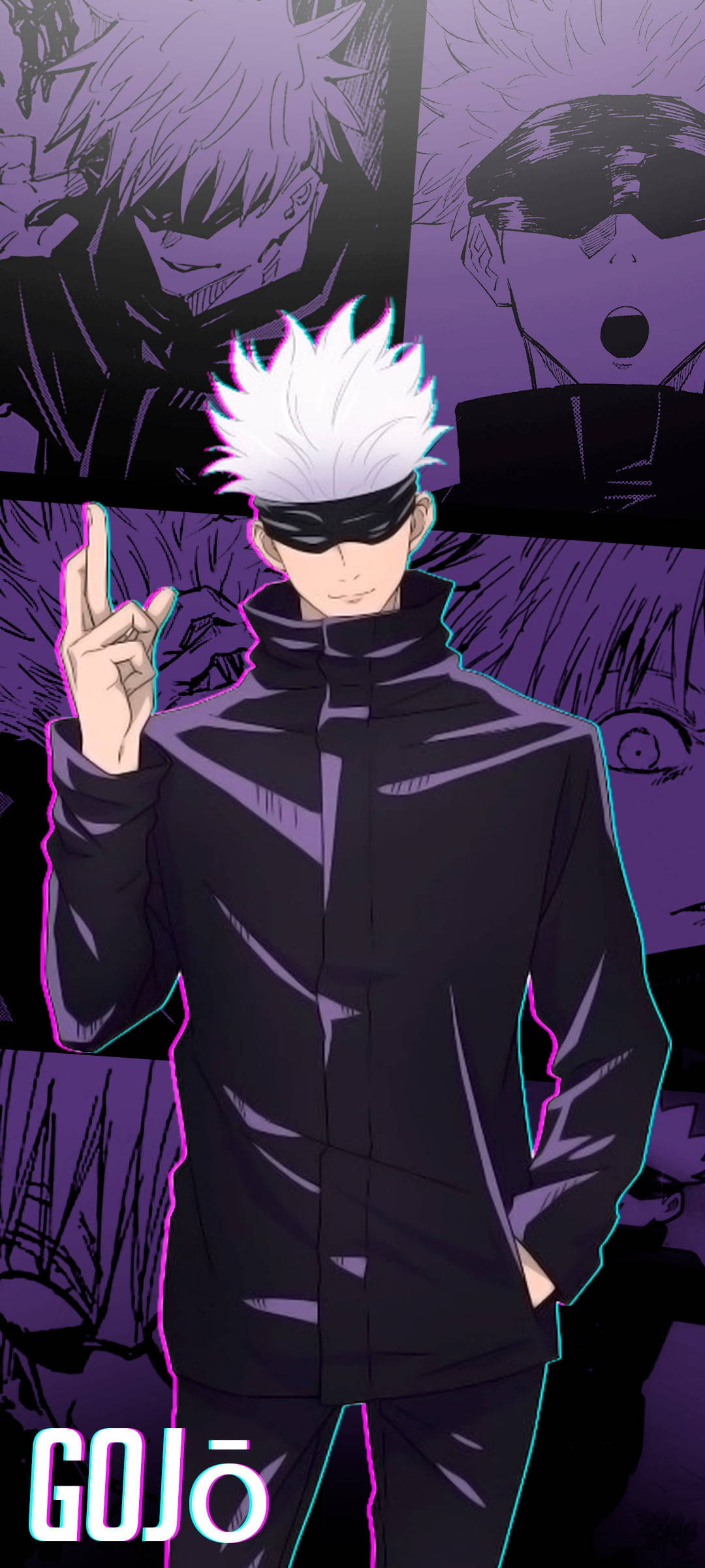 Lilla Gojo Jujutsu Kaisen iPhone Wallpapers