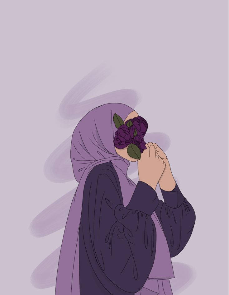 Lilla hijab tegneserie Wallpapers