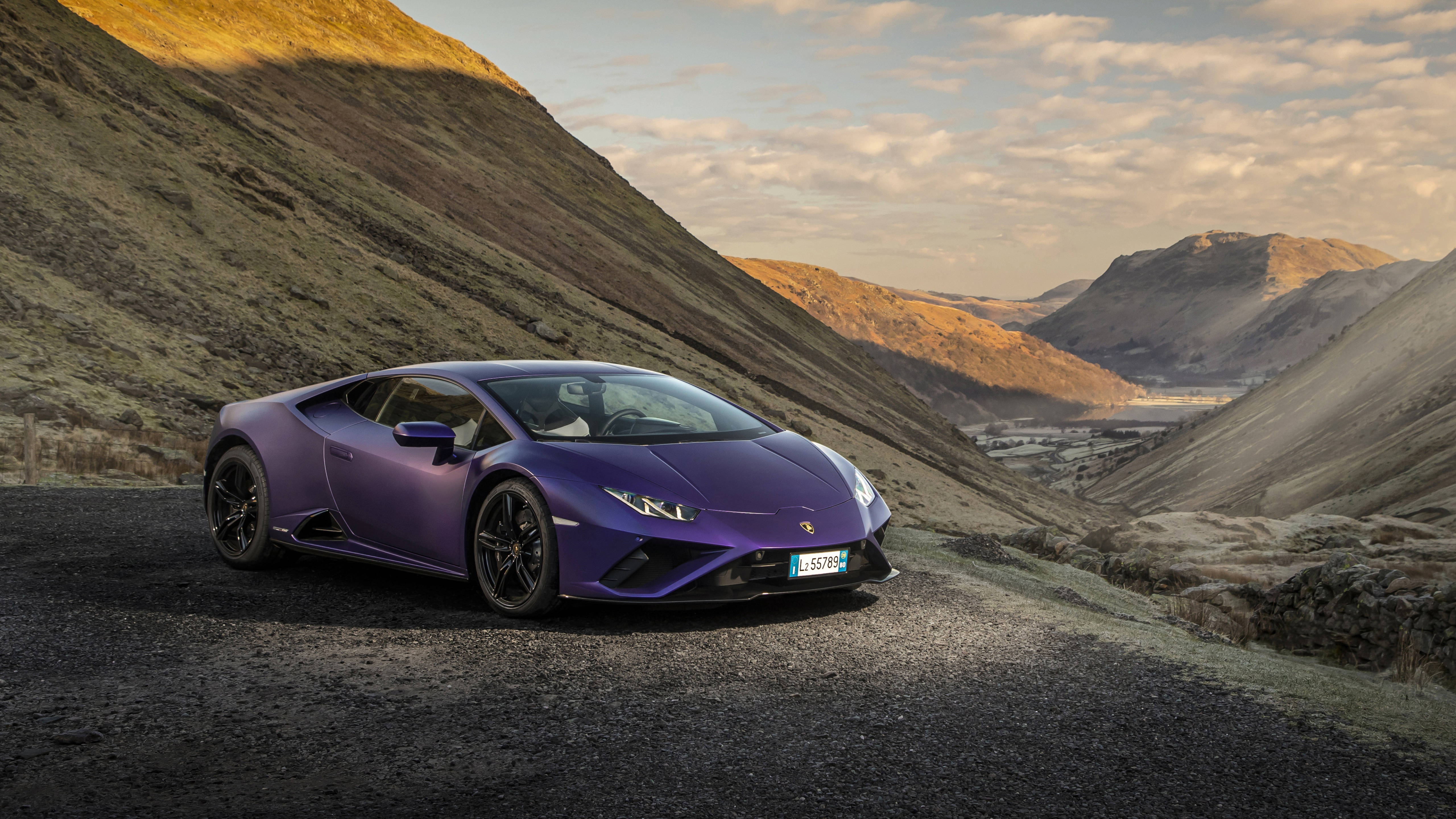 Lilla Lamborghini Huracan 4K Laptop Bil Wallpapers