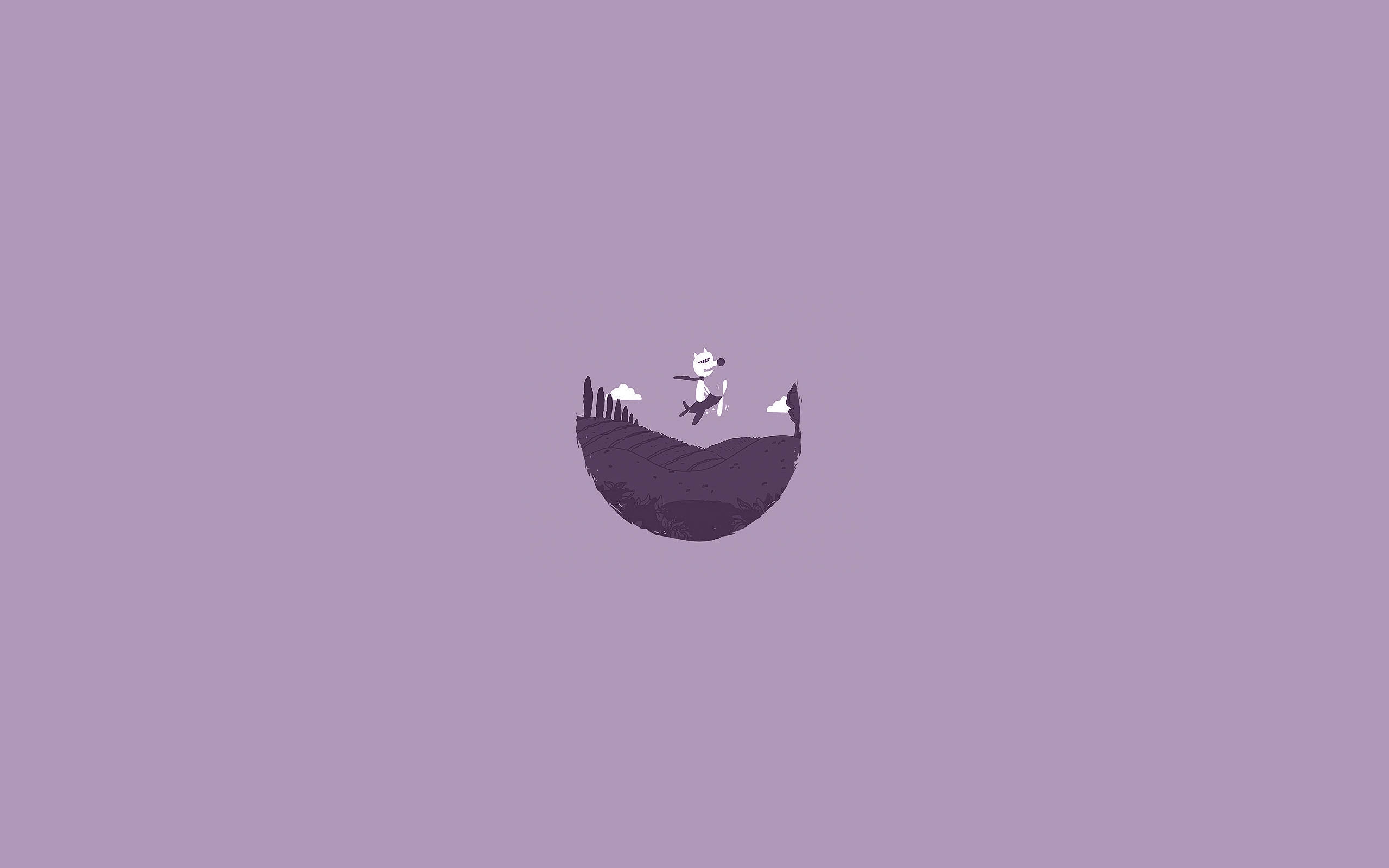 Lilla landskab minimalistisk æstetisk laptop vektor Wallpapers