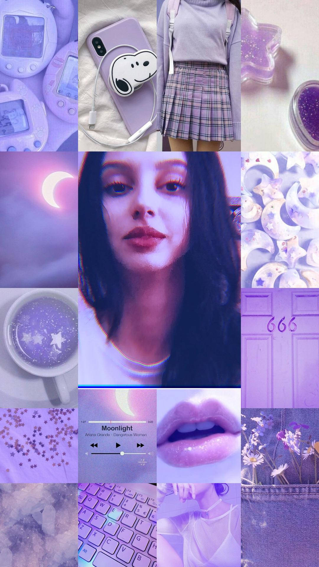 Lilla pigeting æstetisk collage Wallpapers