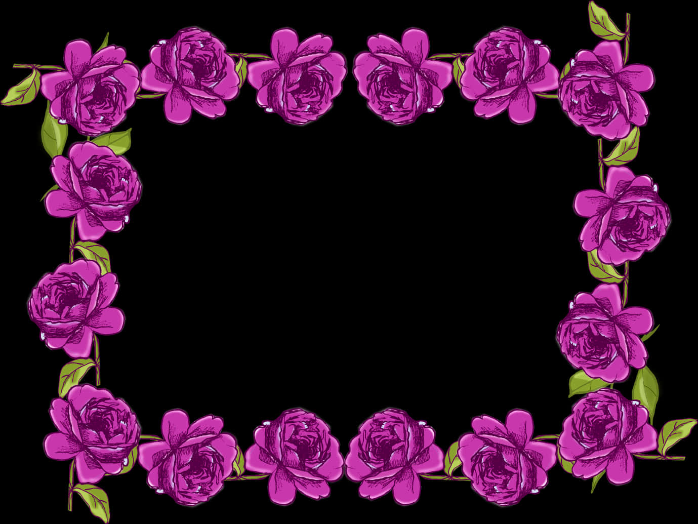 Lilla rose rammedesign Wallpapers