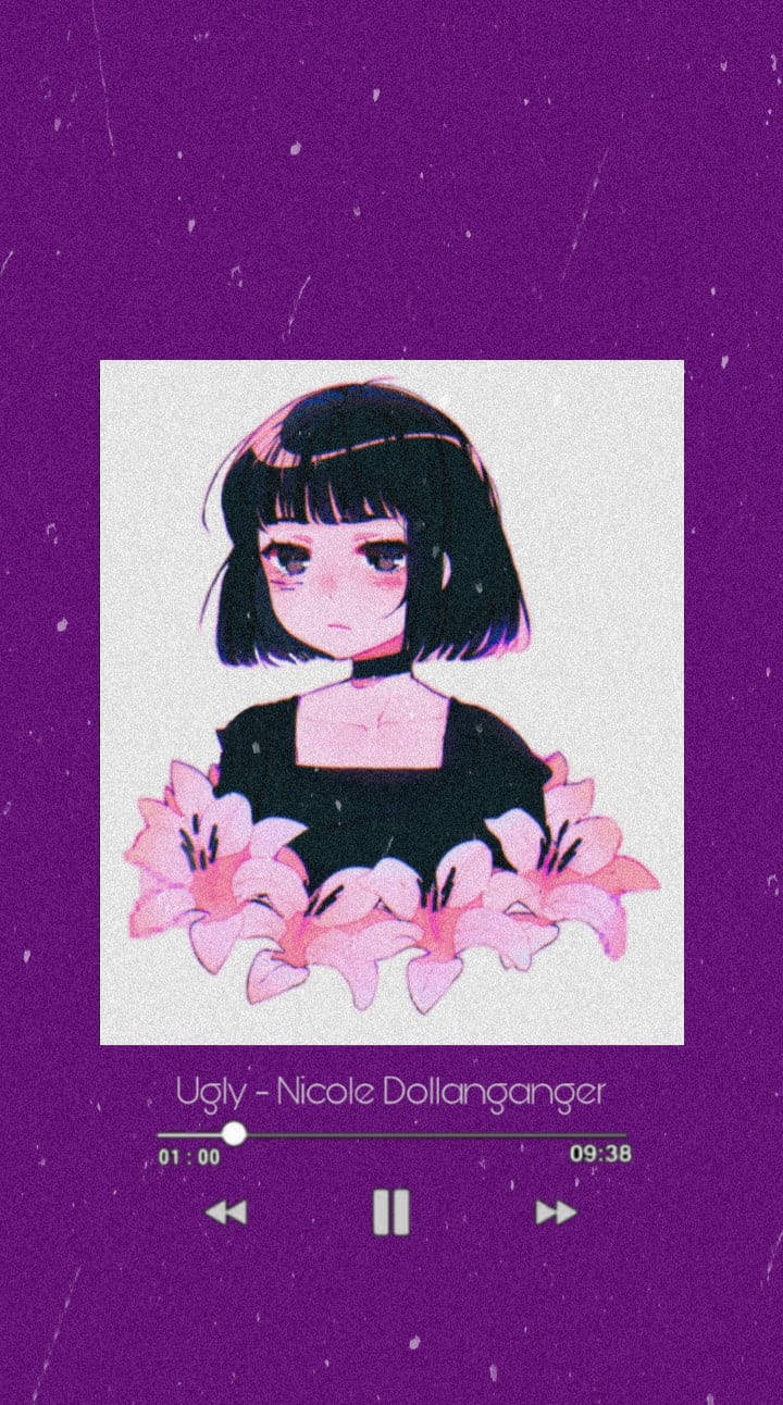 Lilla trist æstetisk animepige Wallpapers