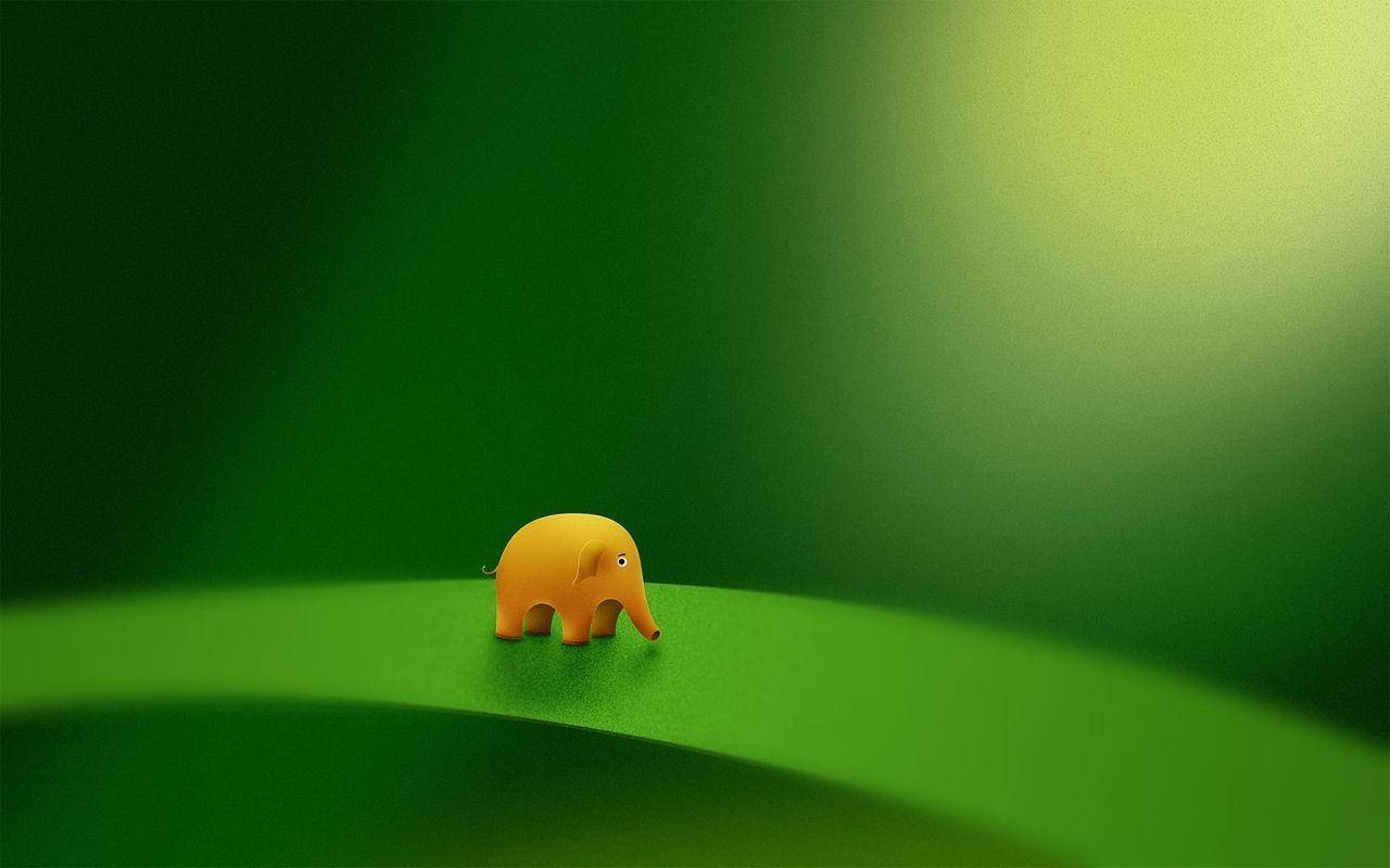 Lille elefant sød skrivebordsbaggrund Wallpapers