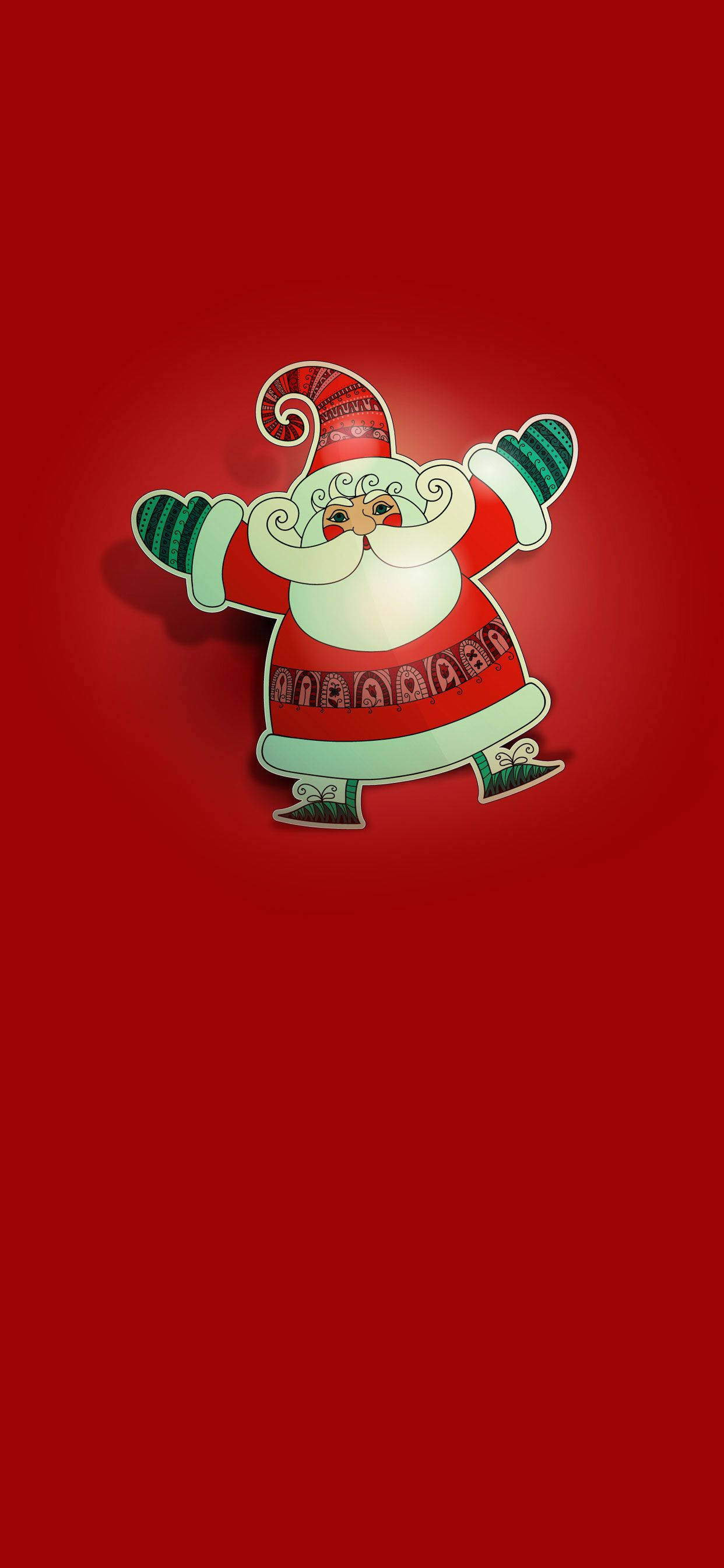 Lille Julemand på Rød Jul iPhone Wallpapers