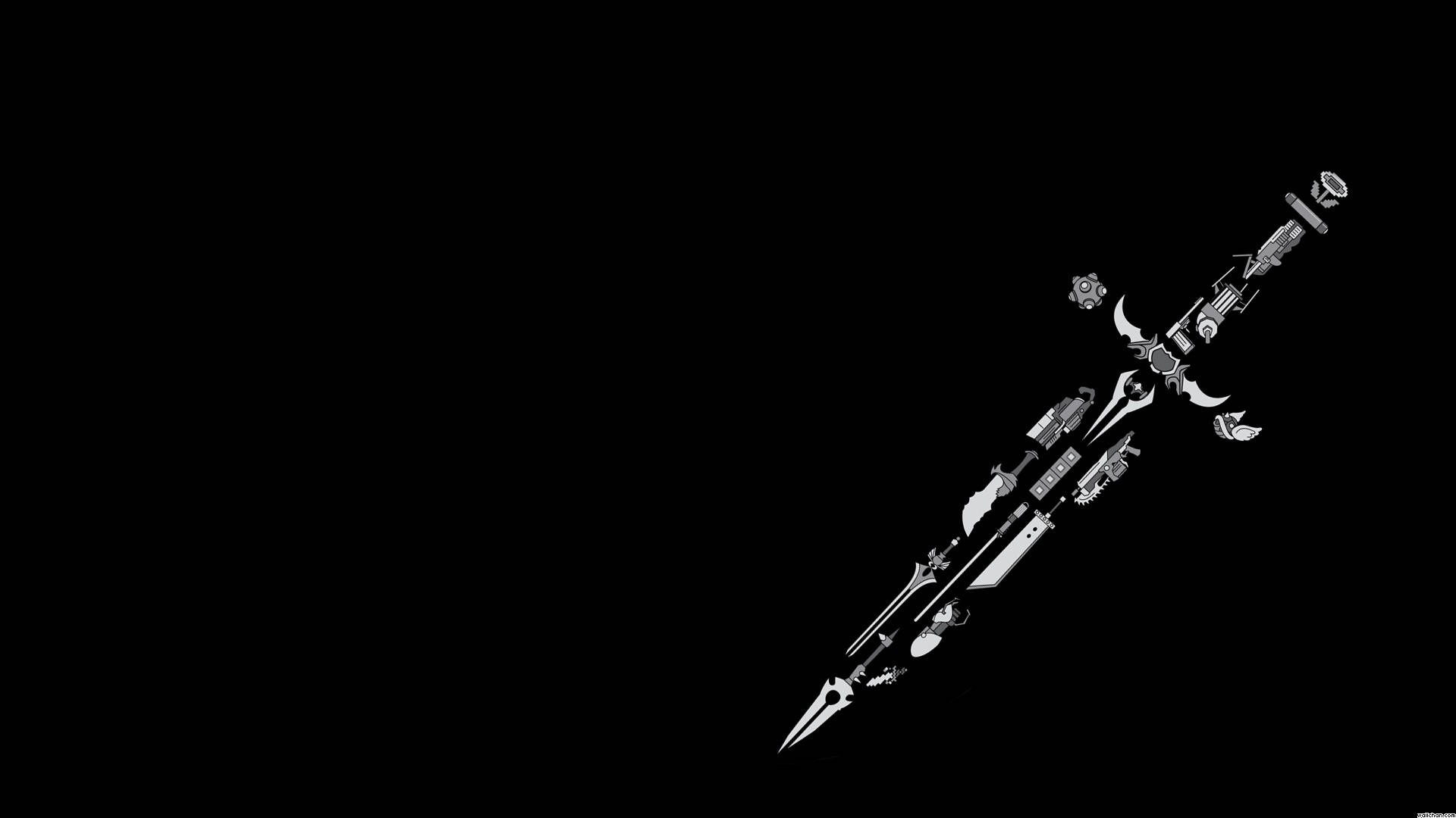 Lille våben på sværd-grafik Wallpapers