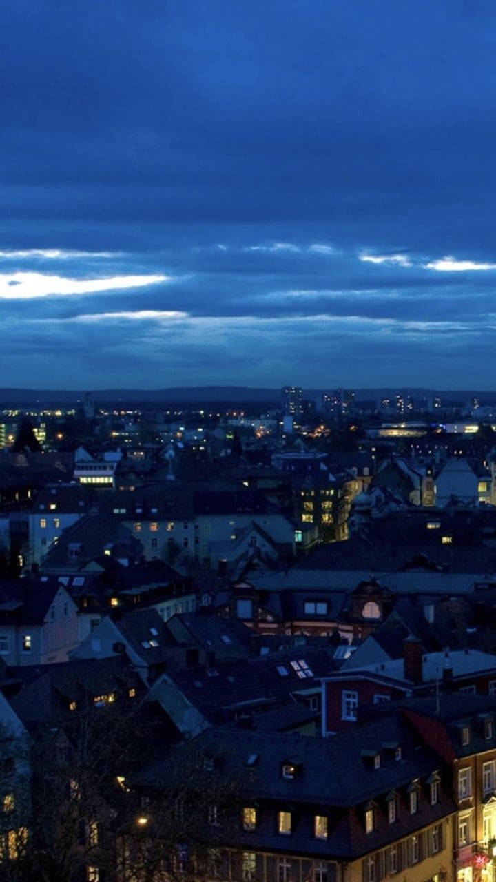 Lilleby æstetisk mørkeblå HD Wallpapers