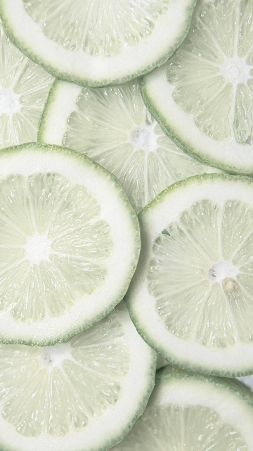 Limeskiver Grøn og Hvid Æstetik Wallpapers