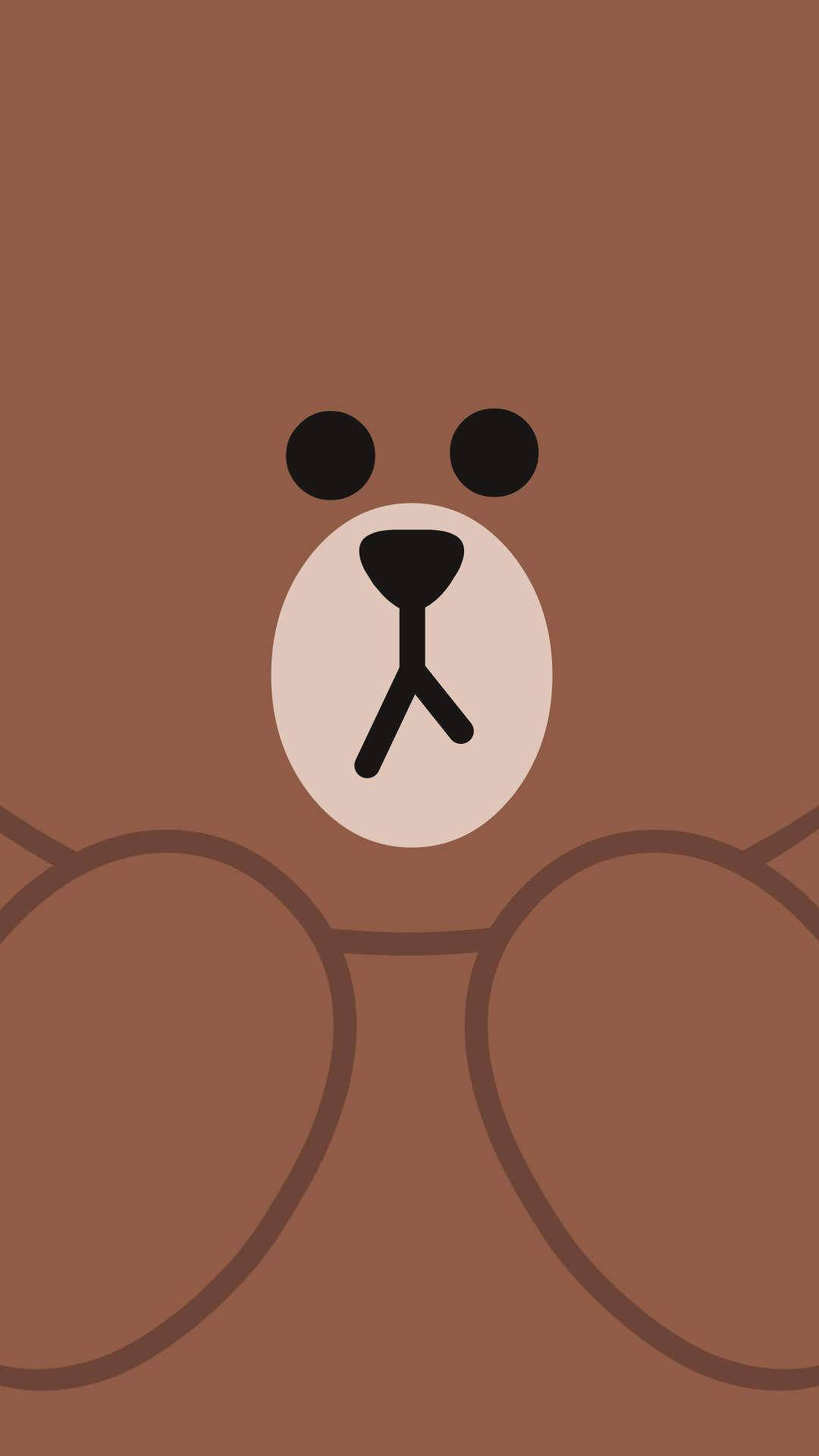 Line Friends Brun Koreansk Bjørn Wallpapers