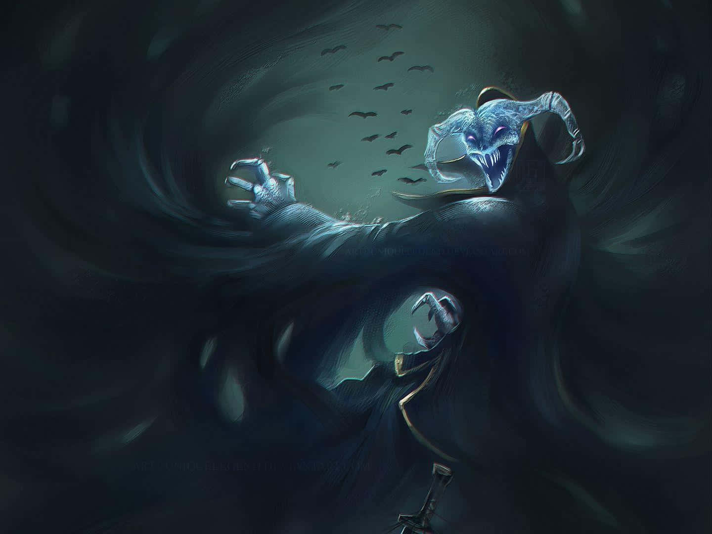 Link på sin episke rejse for at besejre Ganondorf og redde Hyrule i The Legend of Zelda: Twilight Princess Wallpapers