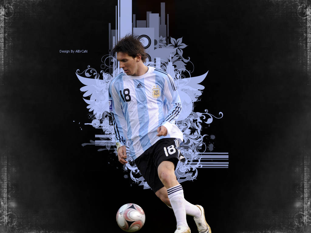 Lionel Messi - En Mester i Fodbold Wallpapers