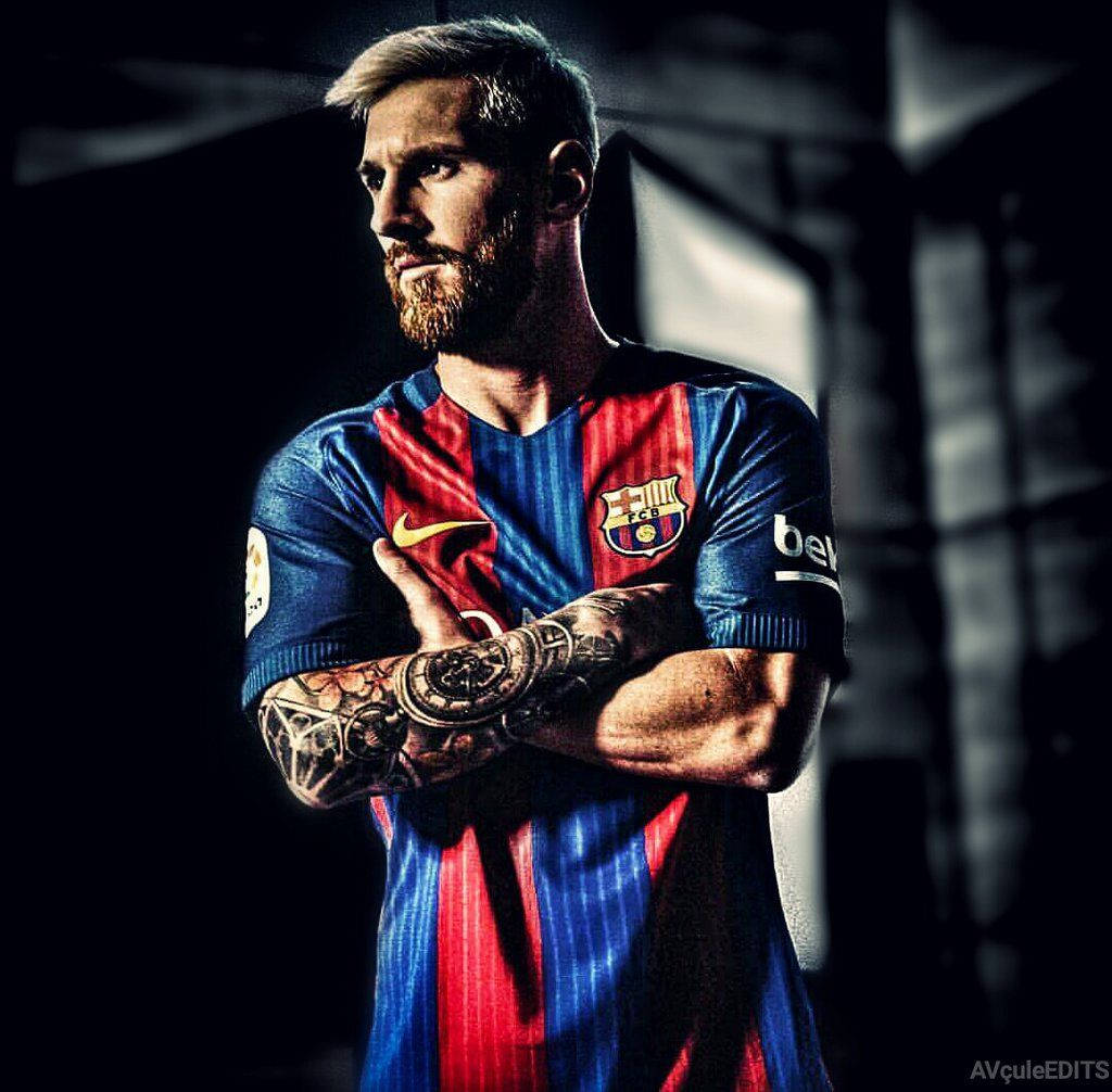 Lionel Messi viser sine fodboldfærdigheder med Barcelona Wallpapers