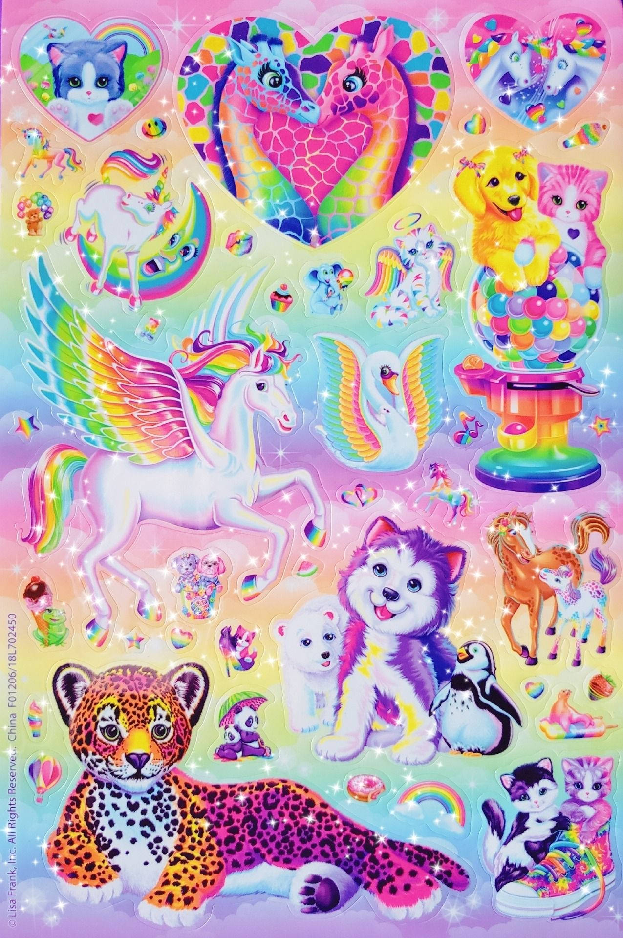 Lisa Frank karakter klistermærker Wallpapers
