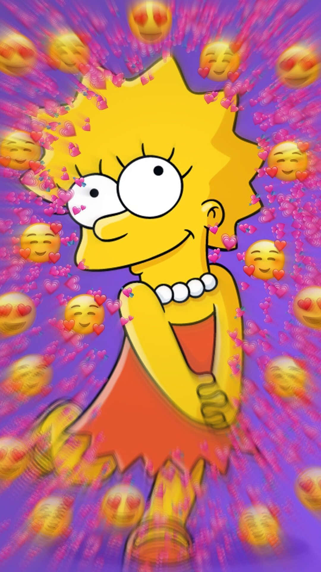 Lisa Simpson Forelsket Æstetisk Stemning Wallpapers