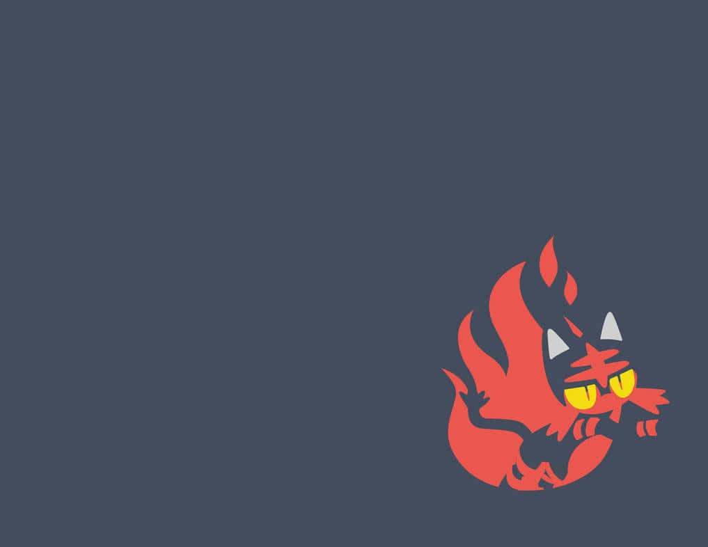Litten med ildgrafik Wallpapers