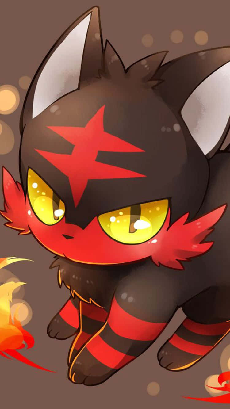 Litten på brun baggrund Wallpapers