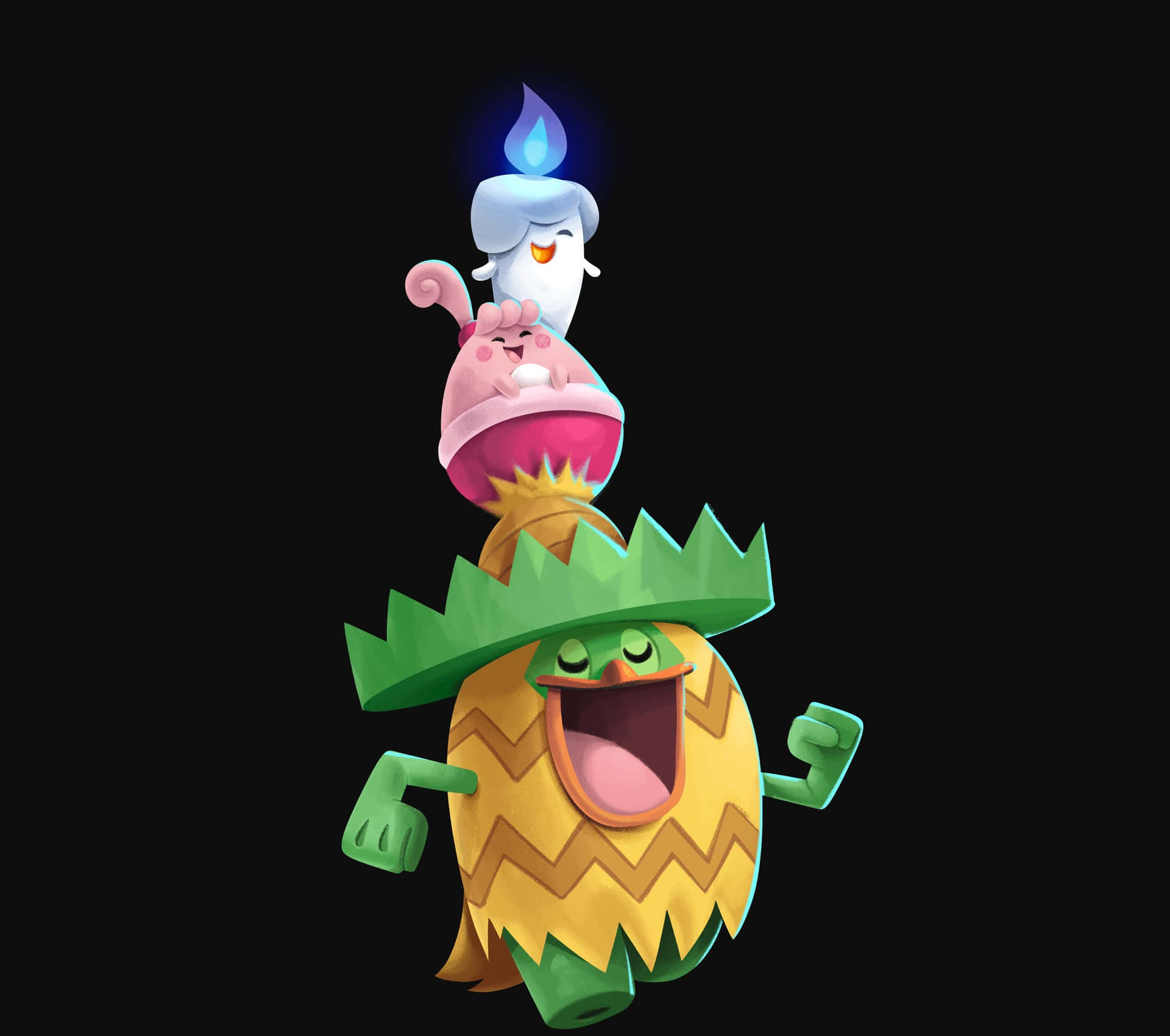 Litwick, Happiny og Ludicolo Wallpapers