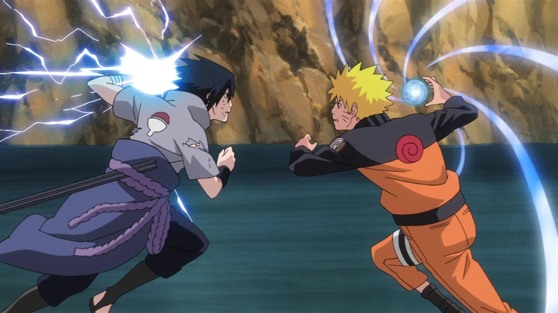 Live Naruto vs. Sasuke Blå Chakra Wallpapers