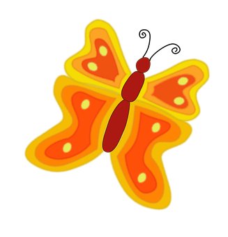 Livlig orange sommerfugl illustration Wallpapers