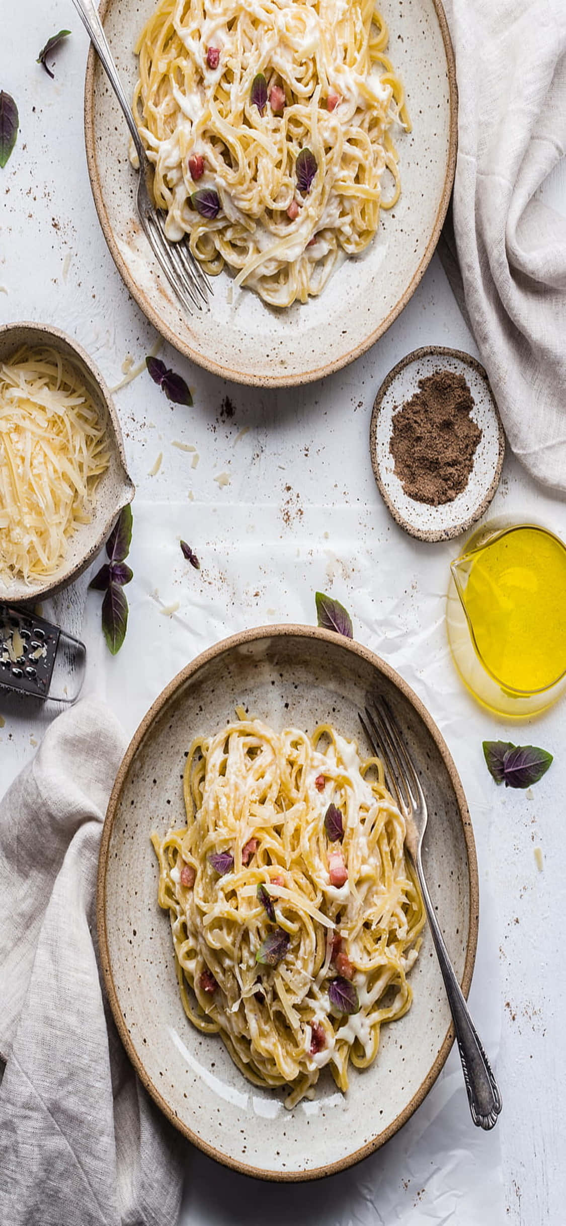 Lækker Delikatesse med iPhone X - En Fusion af Teknologi og Pasta Wallpapers