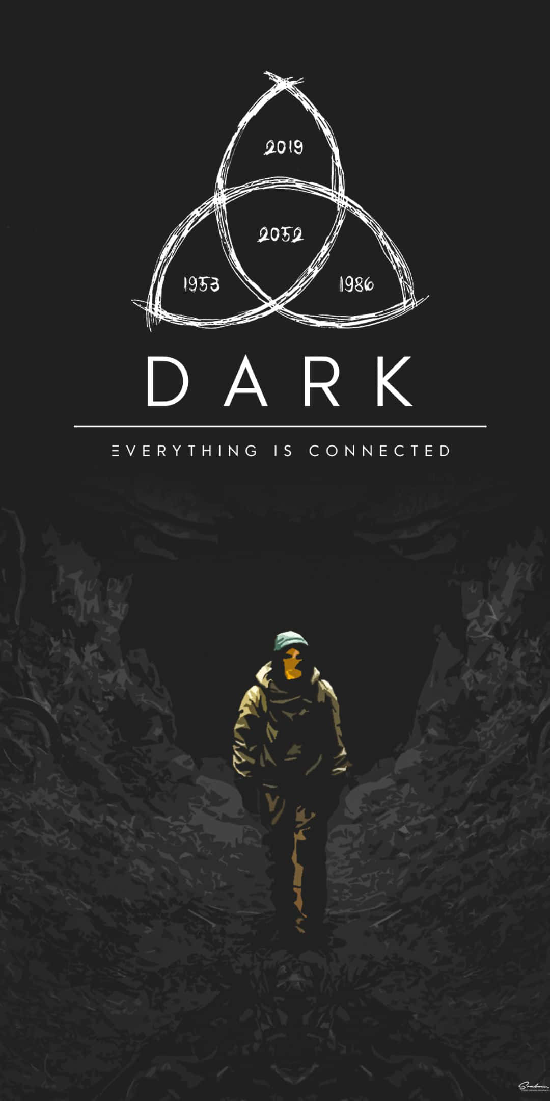 Løkket symbol fra Dark Netflix Originalserie Wallpapers