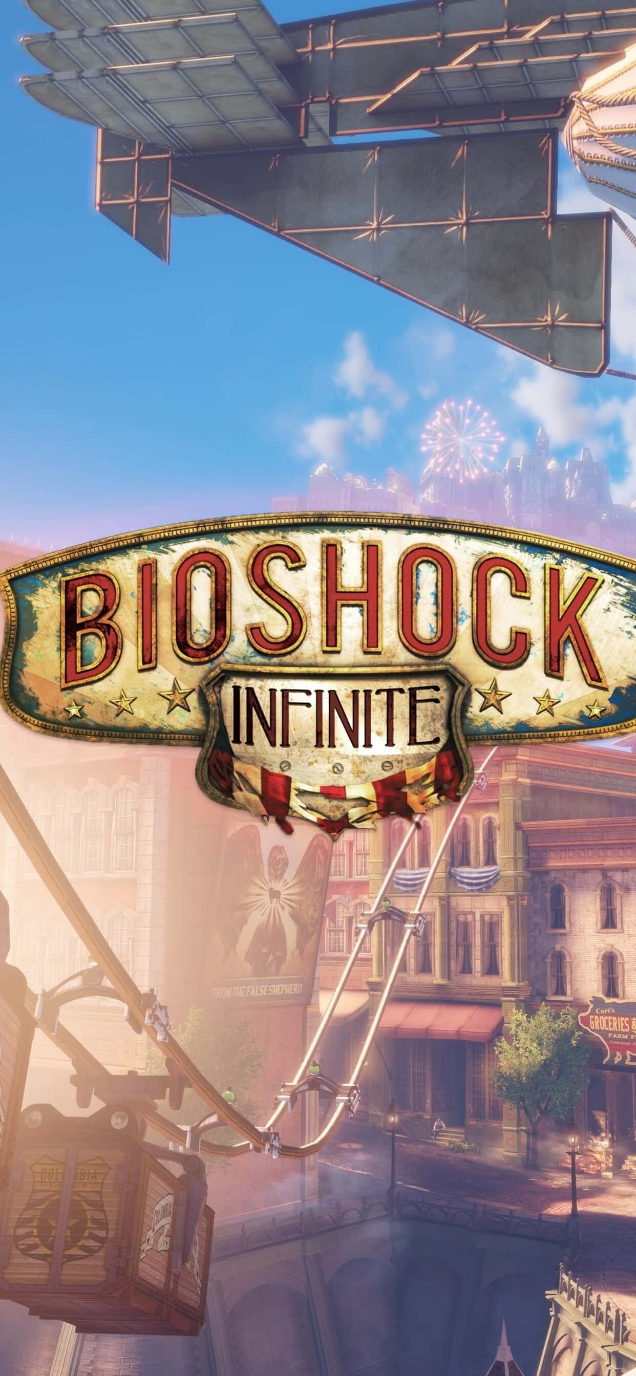 Logo iPhone XS Max Bioshock Infinite Baggrund Wallpapers