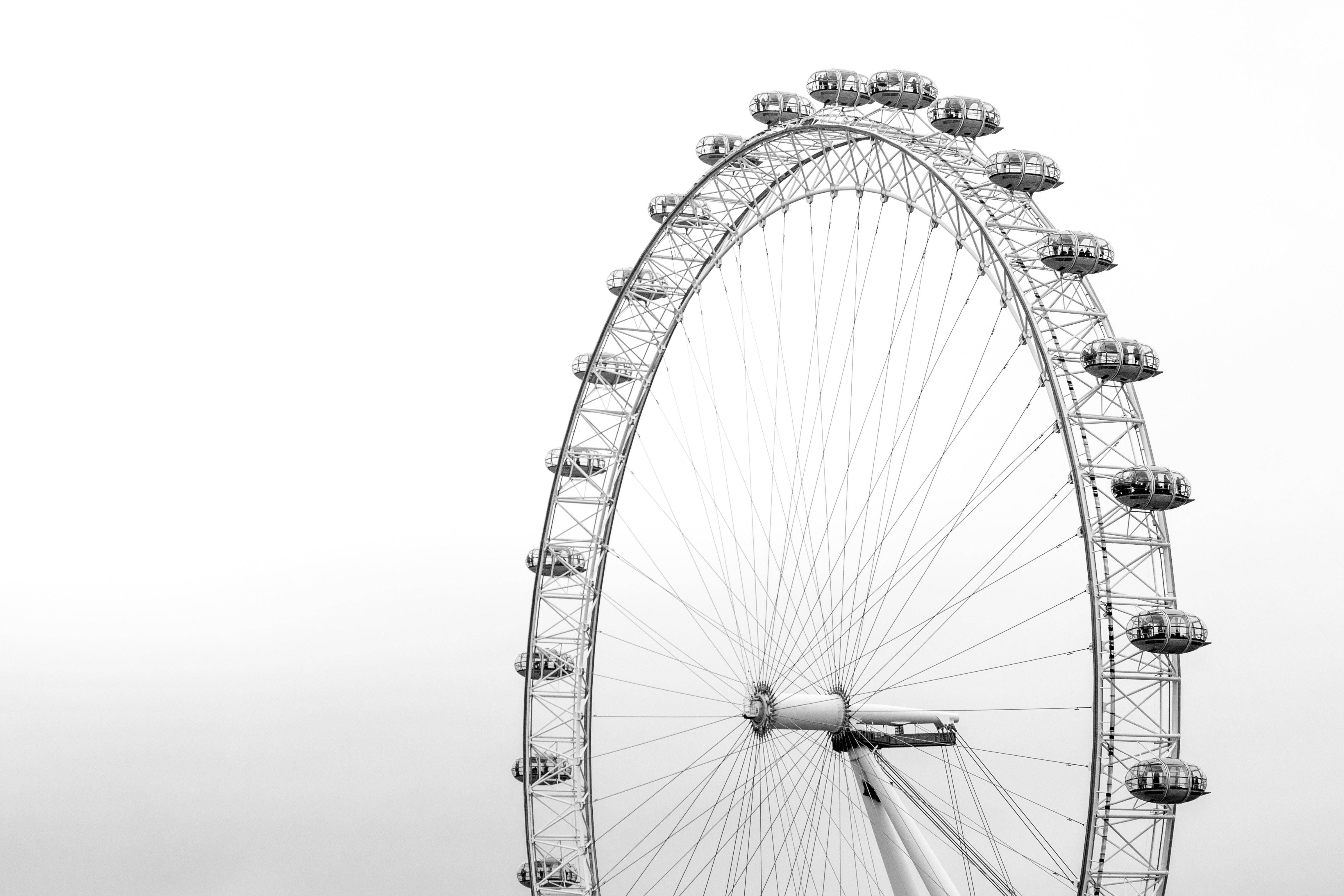 London Eye Hvid Minimalistisk Wallpapers