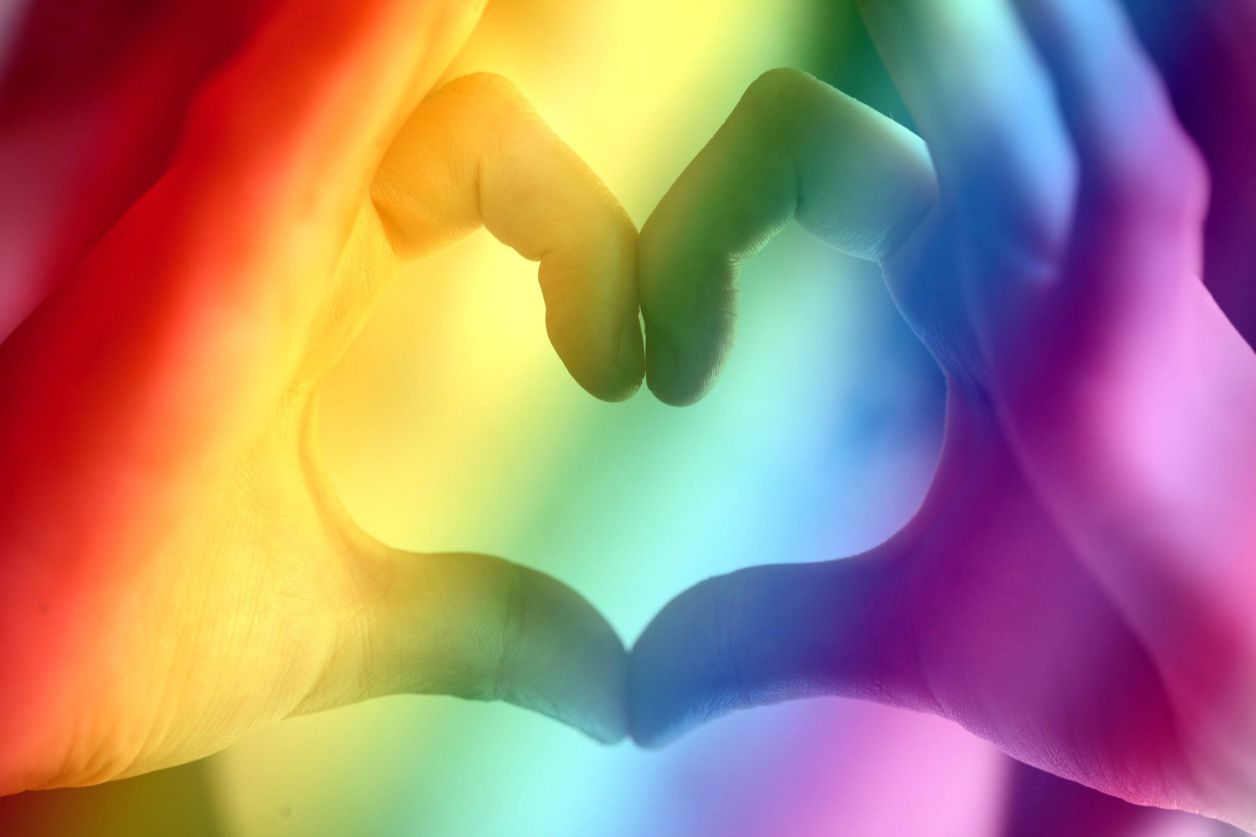 Love Is Love Hjerte Håndtegn Wallpapers