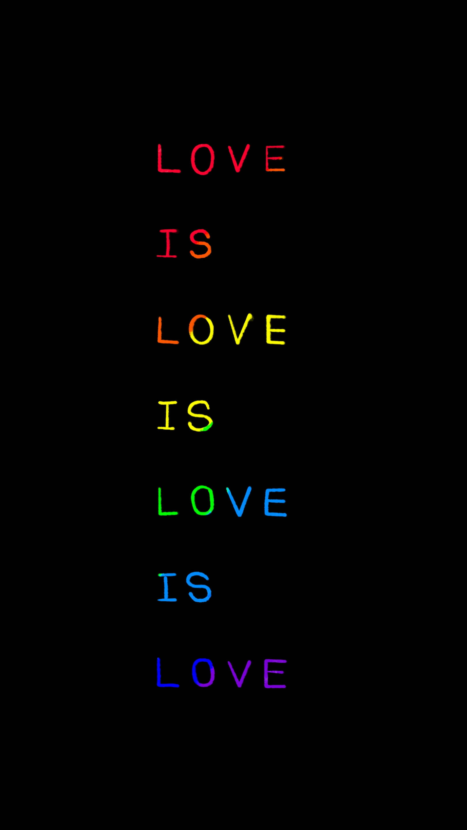 Love Is Love Tekst LGBT Telefon Wallpapers