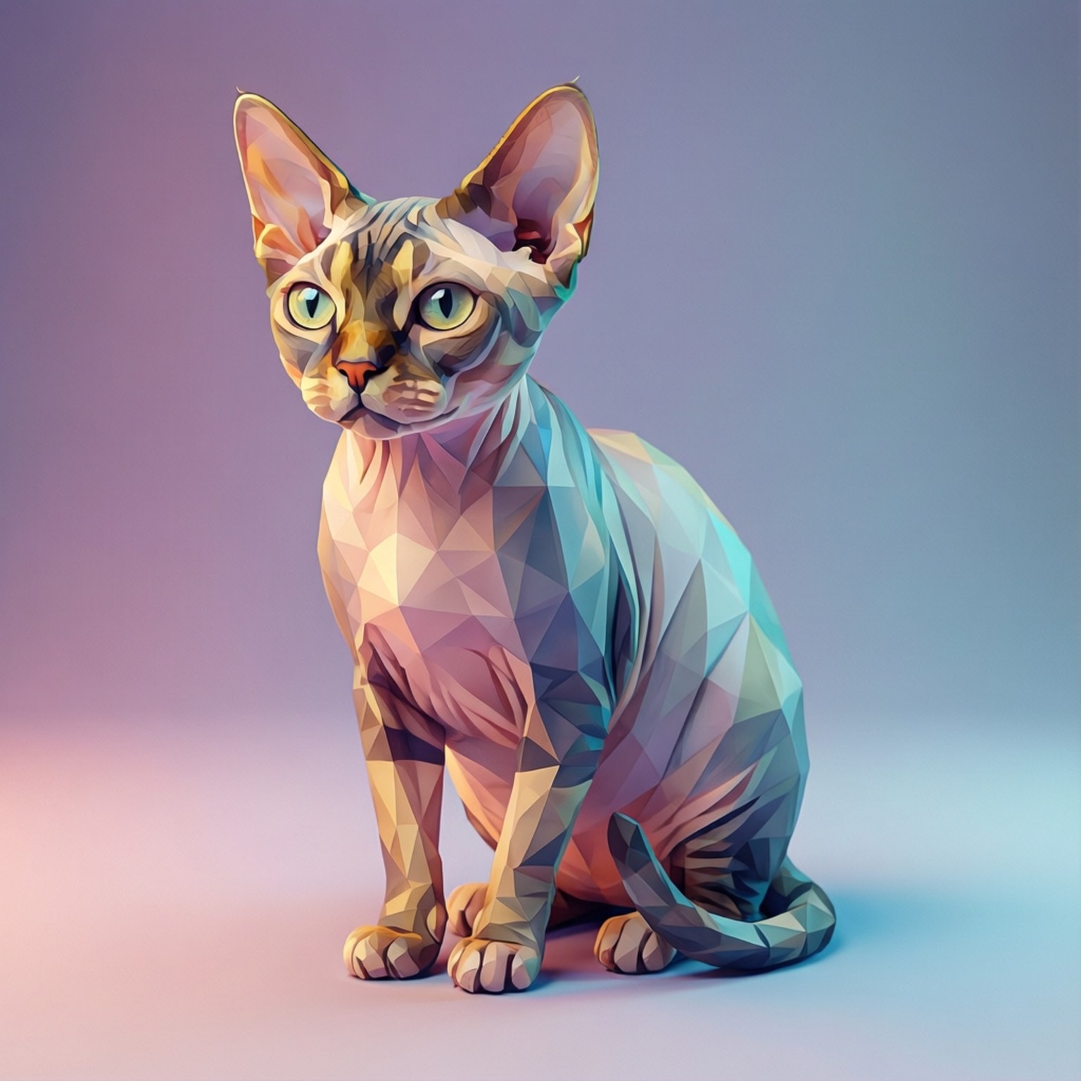 Low poly-katte Wallpapers