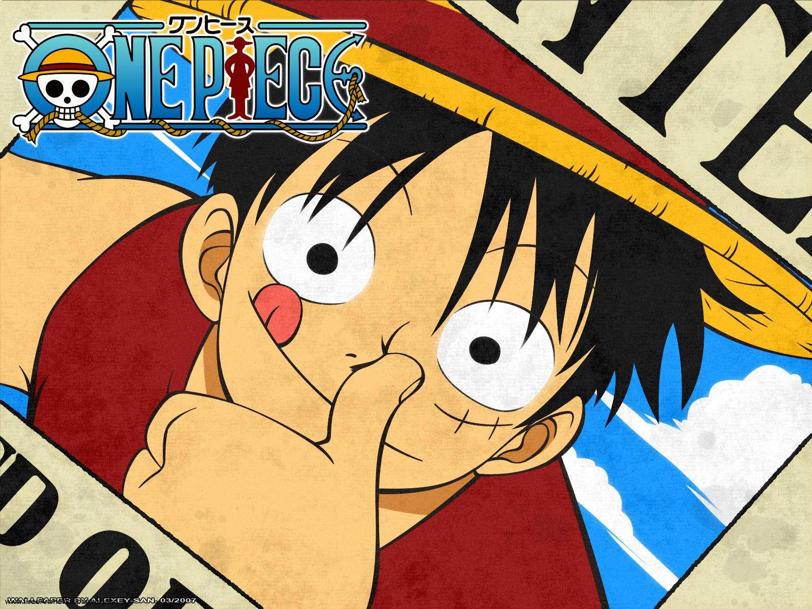 Luffy Eftersøgt Plakat One Piece Skrivebord Wallpapers