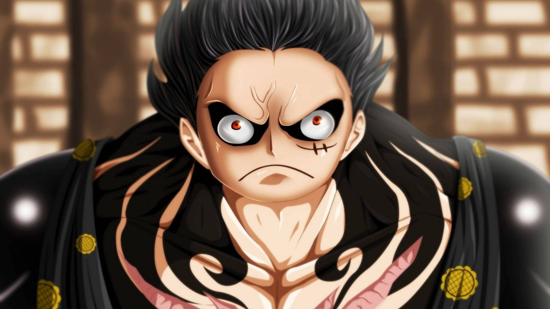 Luffy Gear 4 ansigtsbillede Wallpapers