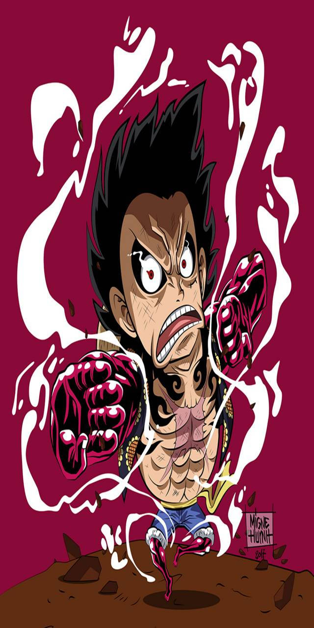 Luffy Gear 4 forvrænget kunst Wallpapers