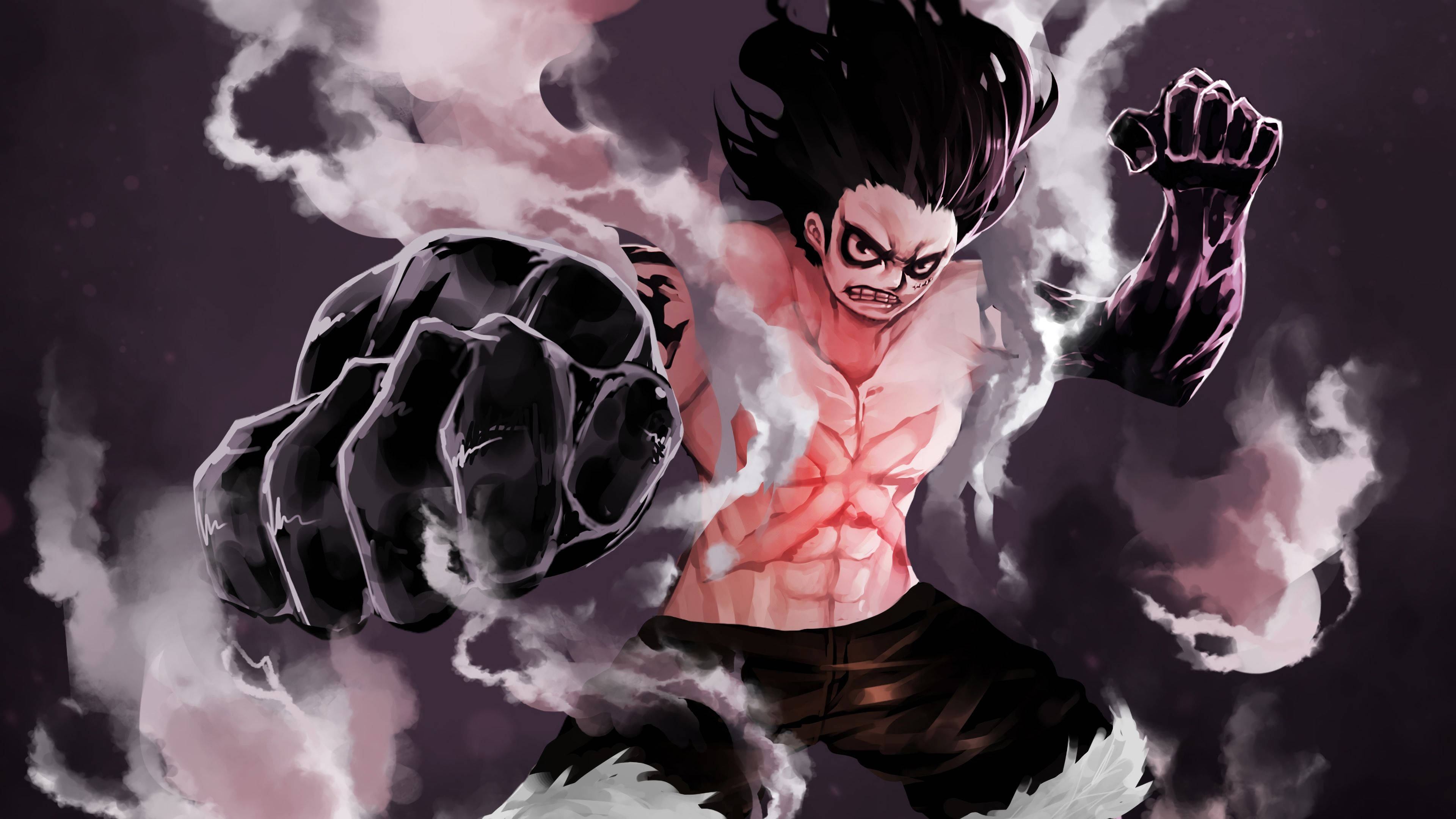 Luffy Gear 4 Mørk Form Wallpapers