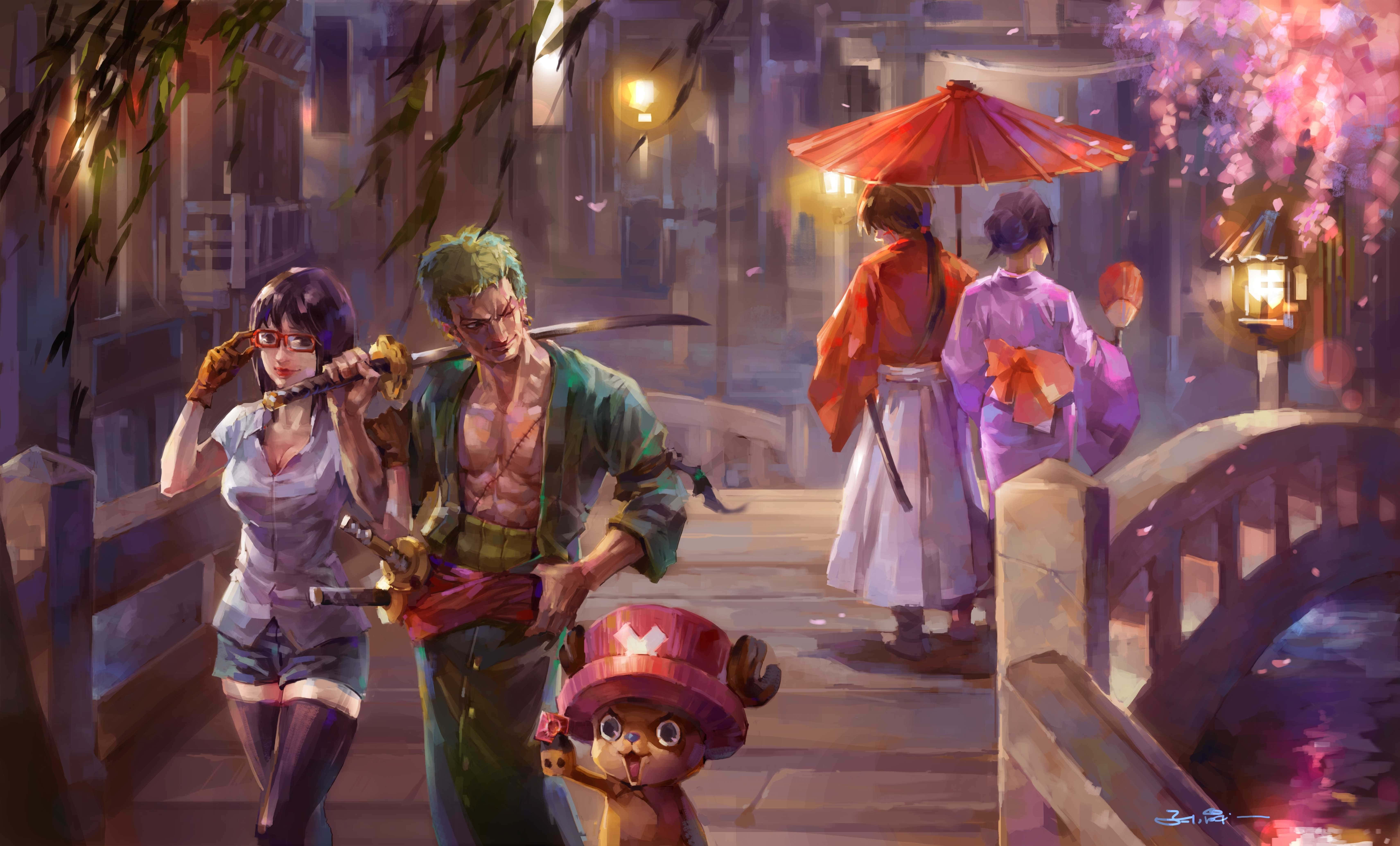 Luffy gør sig klar og oplader til næste eventyr. Wallpapers